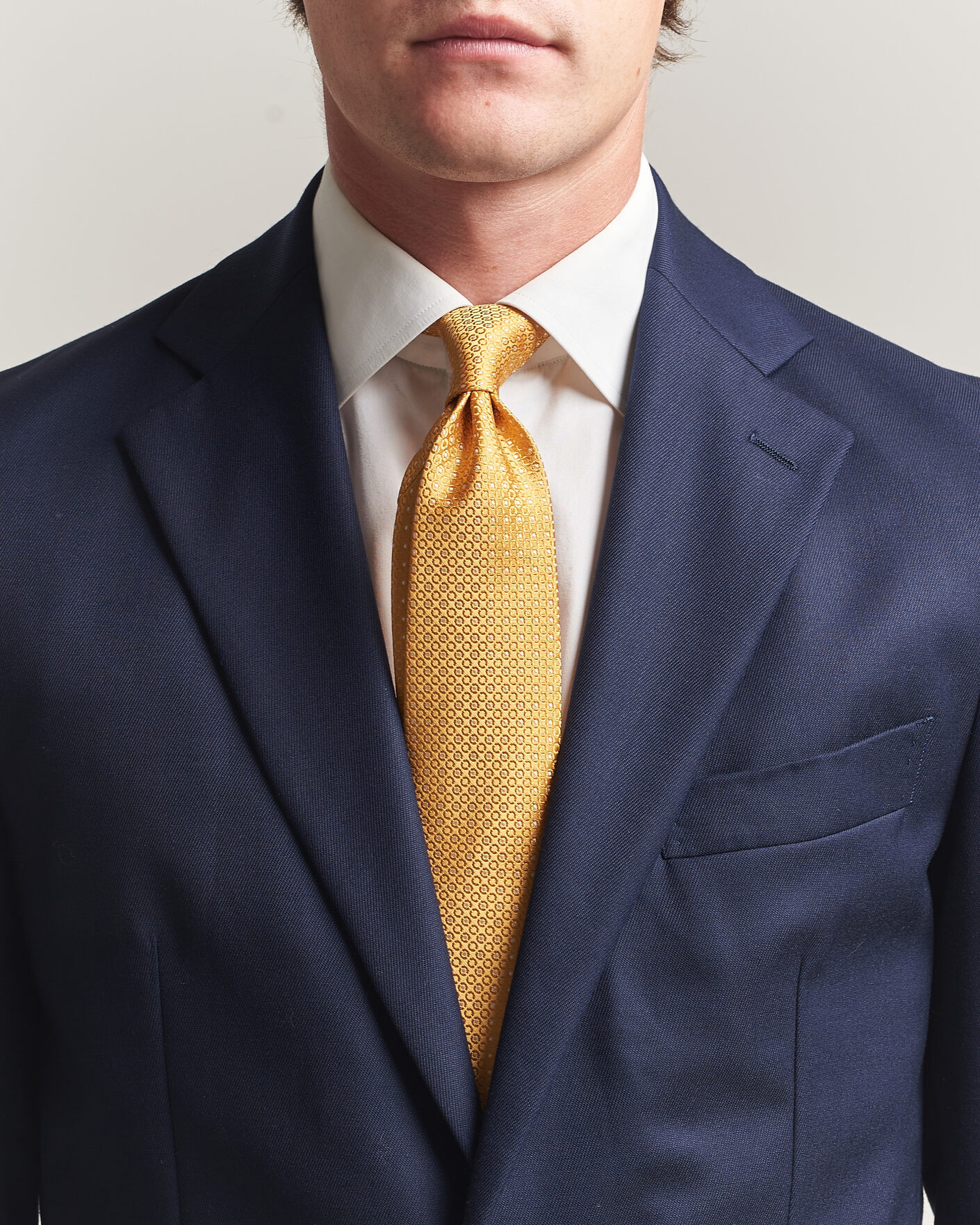 Hombres | Corbatas | Canali | Jacquard Silk Tie Yellow