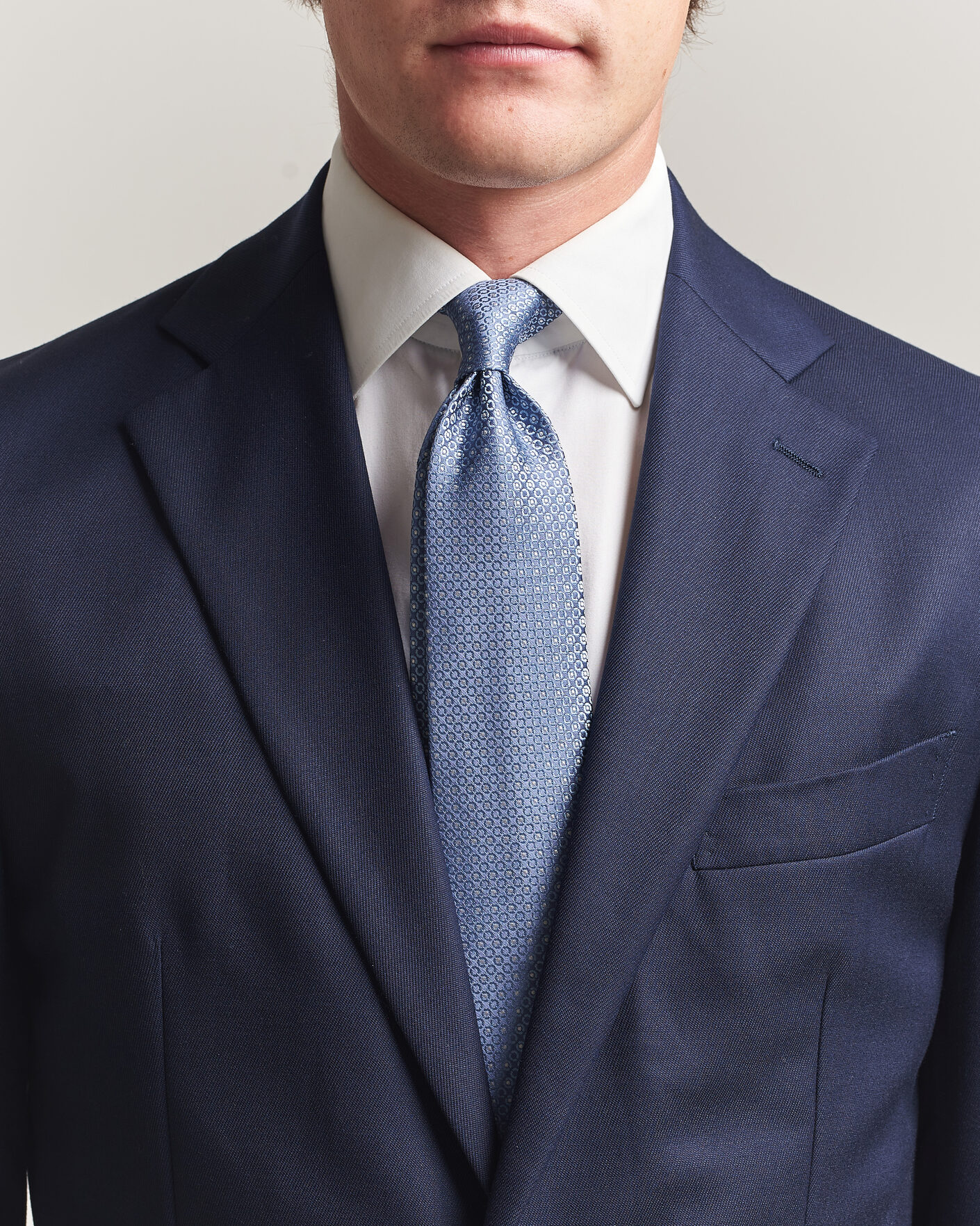 Hombres | Corbatas | Canali | Jacquard Silk Tie Sky Blue