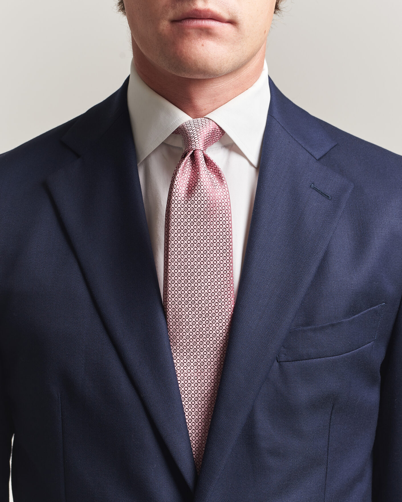 Hombres | Corbatas | Canali | Jacquard Silk Tie Rosa