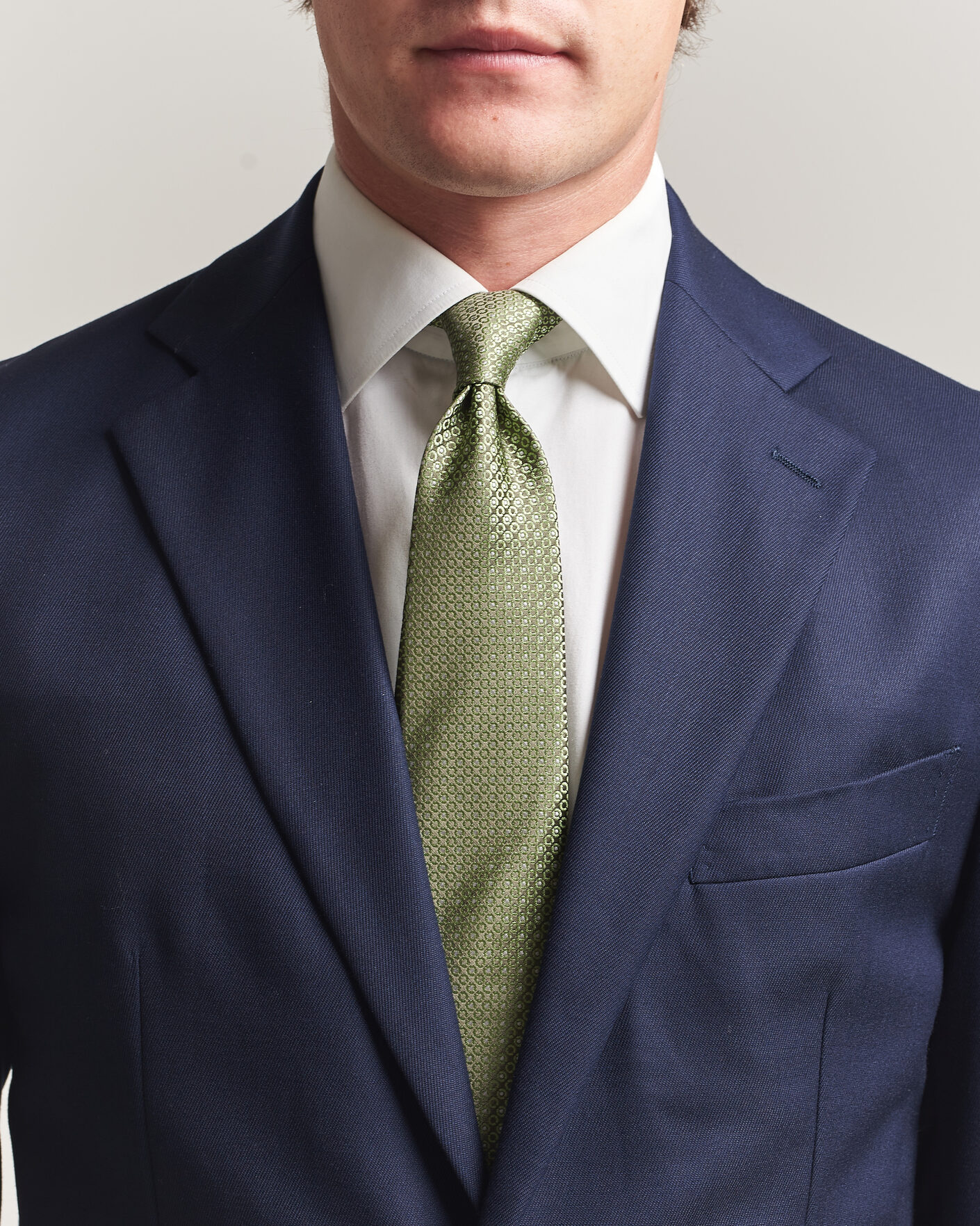 Hombres | Corbatas | Canali | Jacquard Silk Tie Grass Green