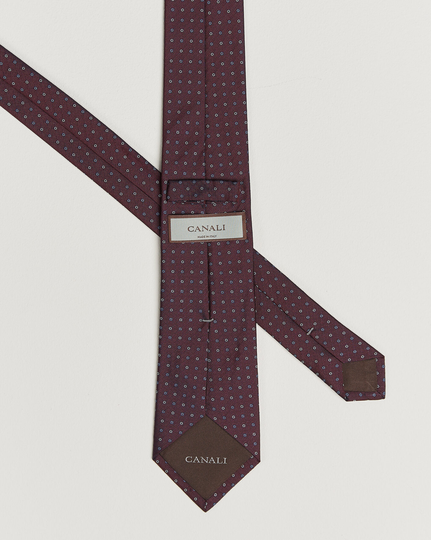 Hombres | Corbatas | Canali | Jacquard Silk Tie Burgundy
