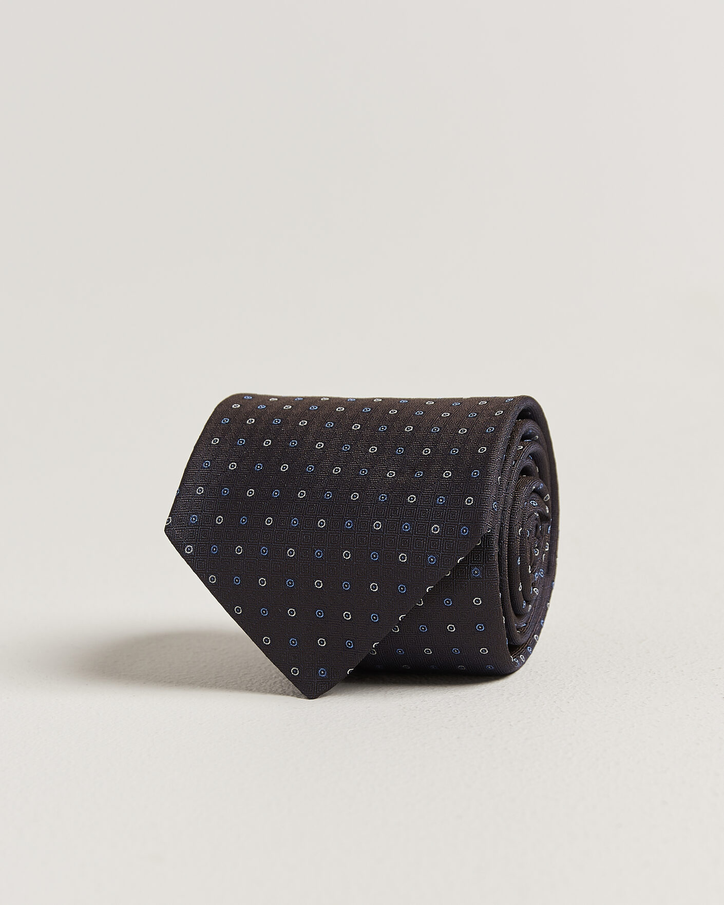 Hombres | Corbatas | Canali | Jacquard Silk Tie Dark Brown