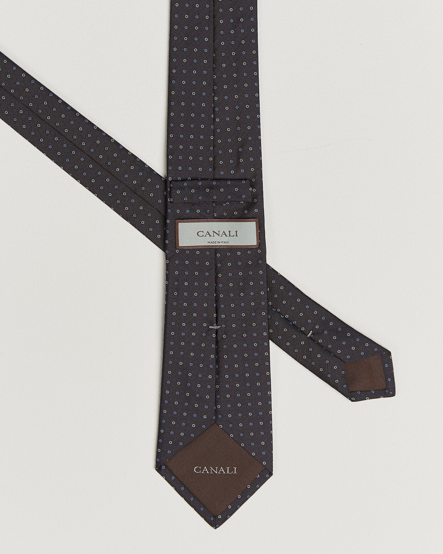 Hombres | Corbatas | Canali | Jacquard Silk Tie Dark Brown