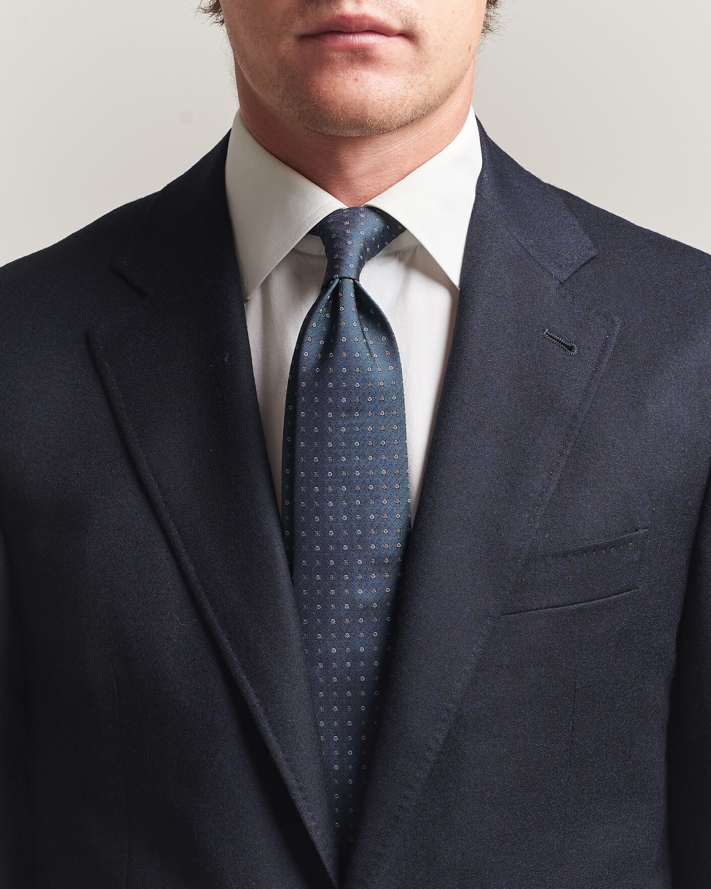 Hombres | Corbatas | Canali | Jacquard Silk Tie Dark Green