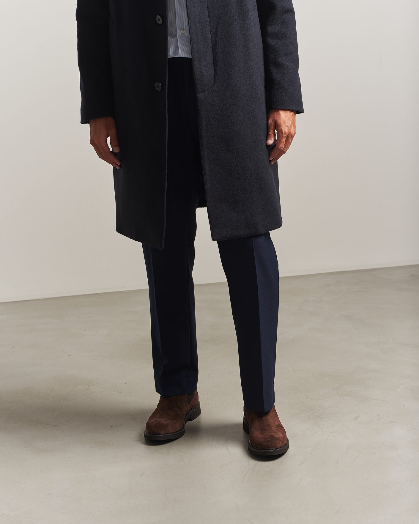 Hombres | Botas | Canali | Chelsea Boots Dark Brown Suede
