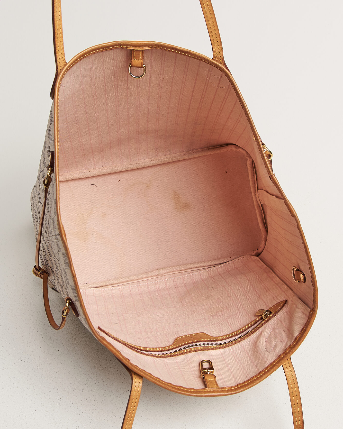 Hombres | Pre-Owned & Vintage Bags | Louis Vuitton Pre-Owned | Neverfull MM Damier Azur