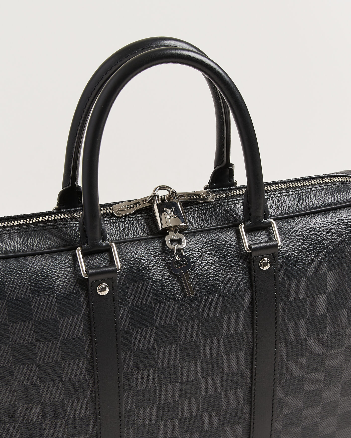 Hombres | Pre-Owned & Vintage Bags | Louis Vuitton Pre-Owned | Porte Documents Damier Graphite