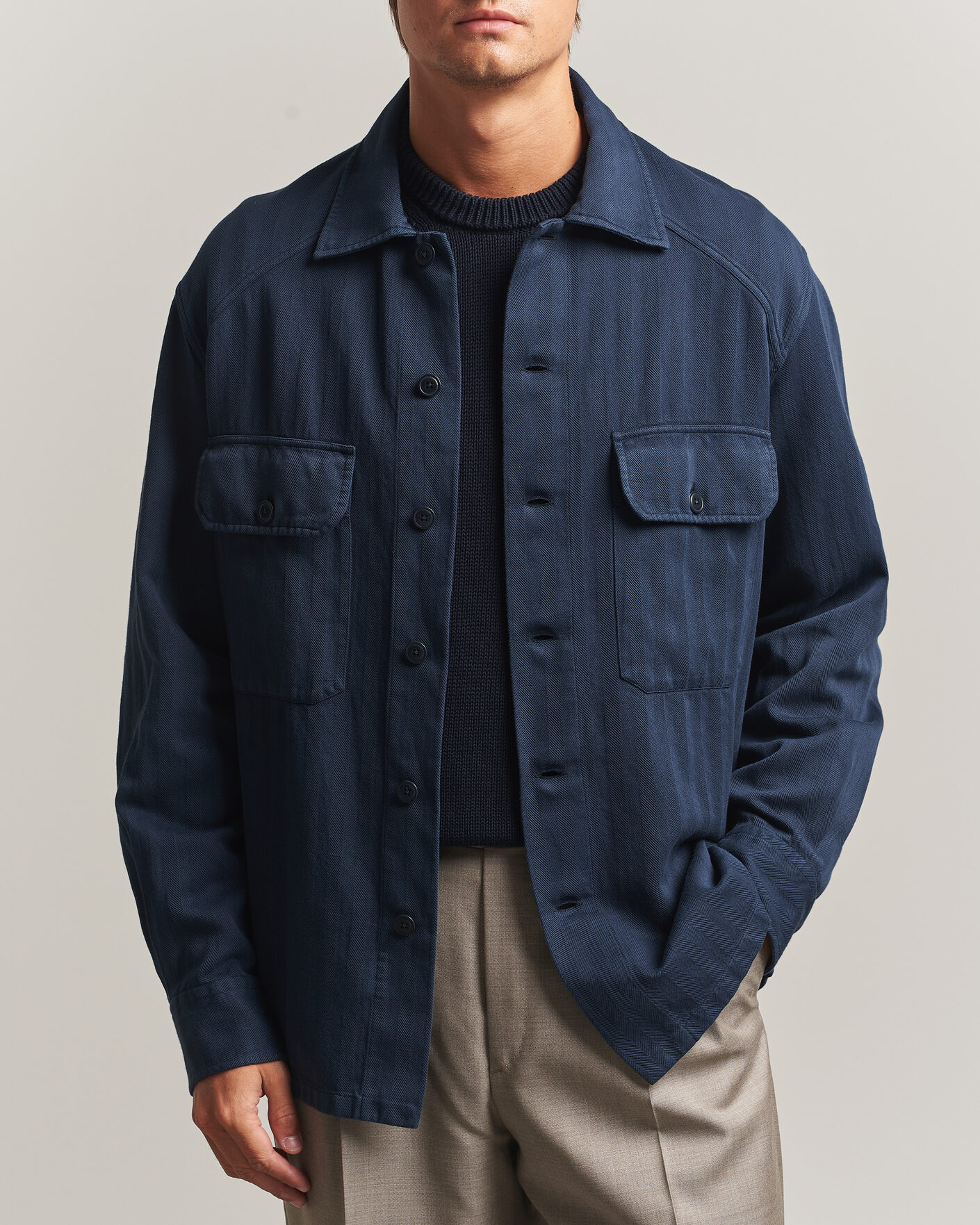 Hombres | Camisas | Ralph Lauren Purple Label | Long Sleeve Shirt Racing Navy