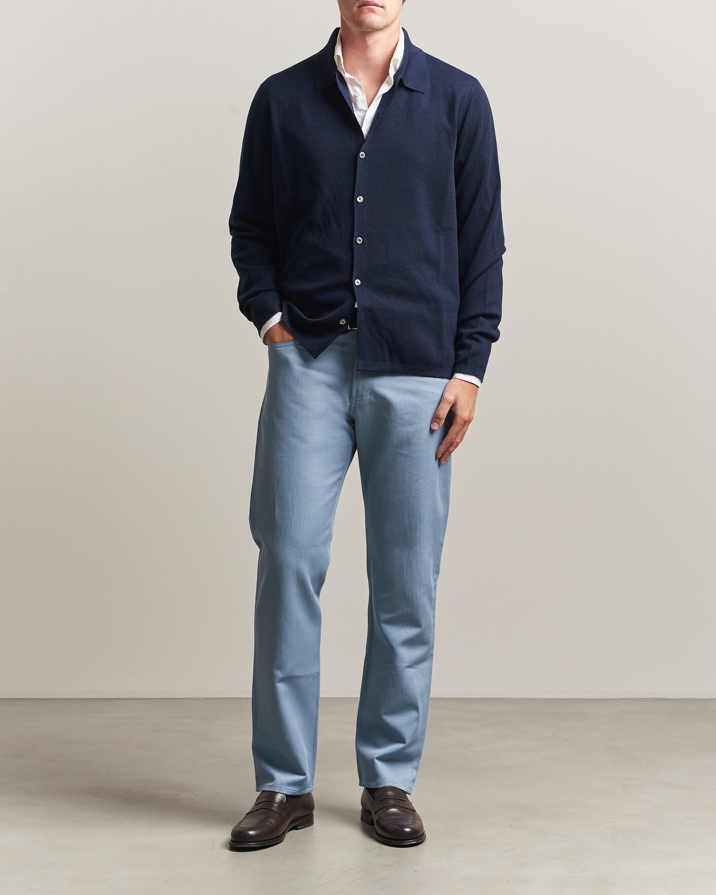 Hombres | Jerséis y prendas de punto | Ralph Lauren Purple Label | Milano Stich Cardigan Racing Navy