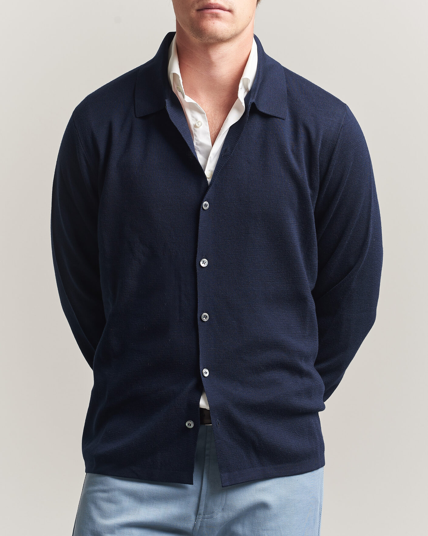 Hombres | Jerséis y prendas de punto | Ralph Lauren Purple Label | Milano Stich Cardigan Racing Navy