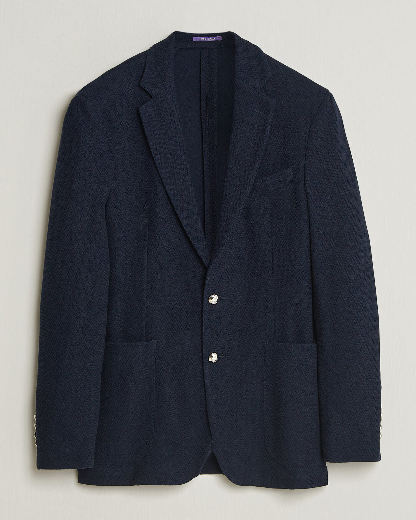 Hombres | Blazers | Ralph Lauren Purple Label | Cashmere/Silk Herringbone Blazer Navy