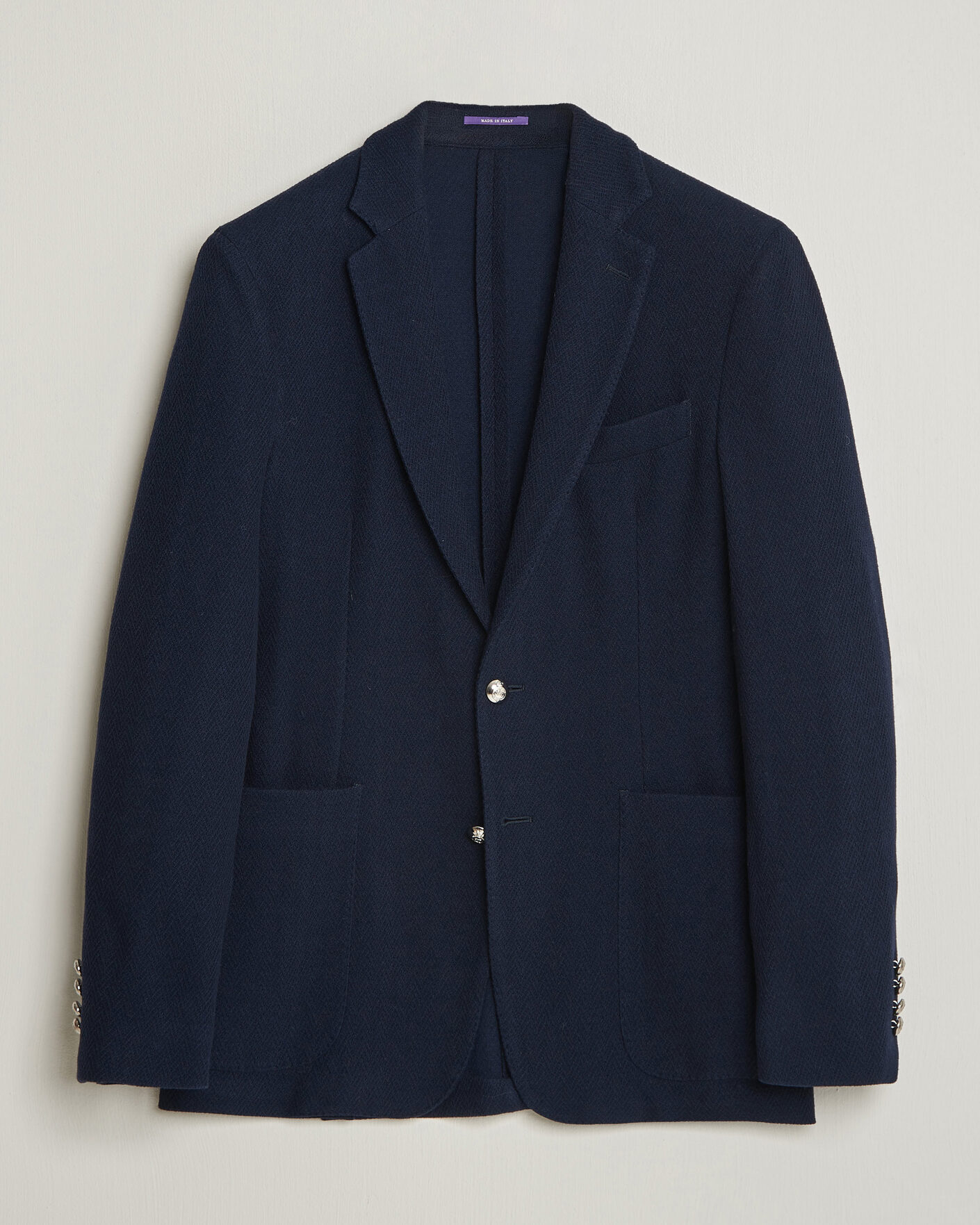 Hombres | Blazers | Ralph Lauren Purple Label | Cashmere/Silk Herringbone Blazer Navy