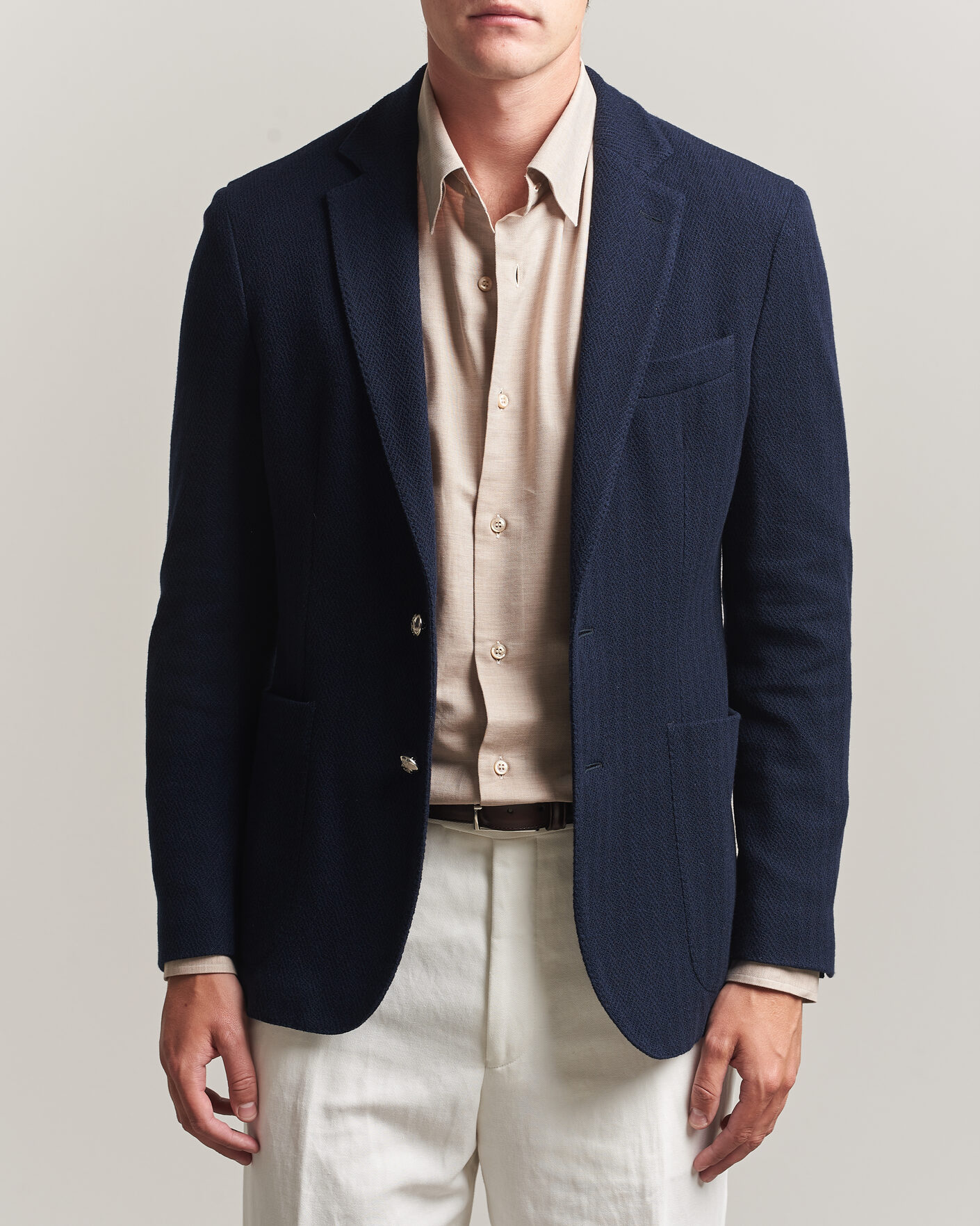 Hombres | Blazers | Ralph Lauren Purple Label | Cashmere/Silk Herringbone Blazer Navy