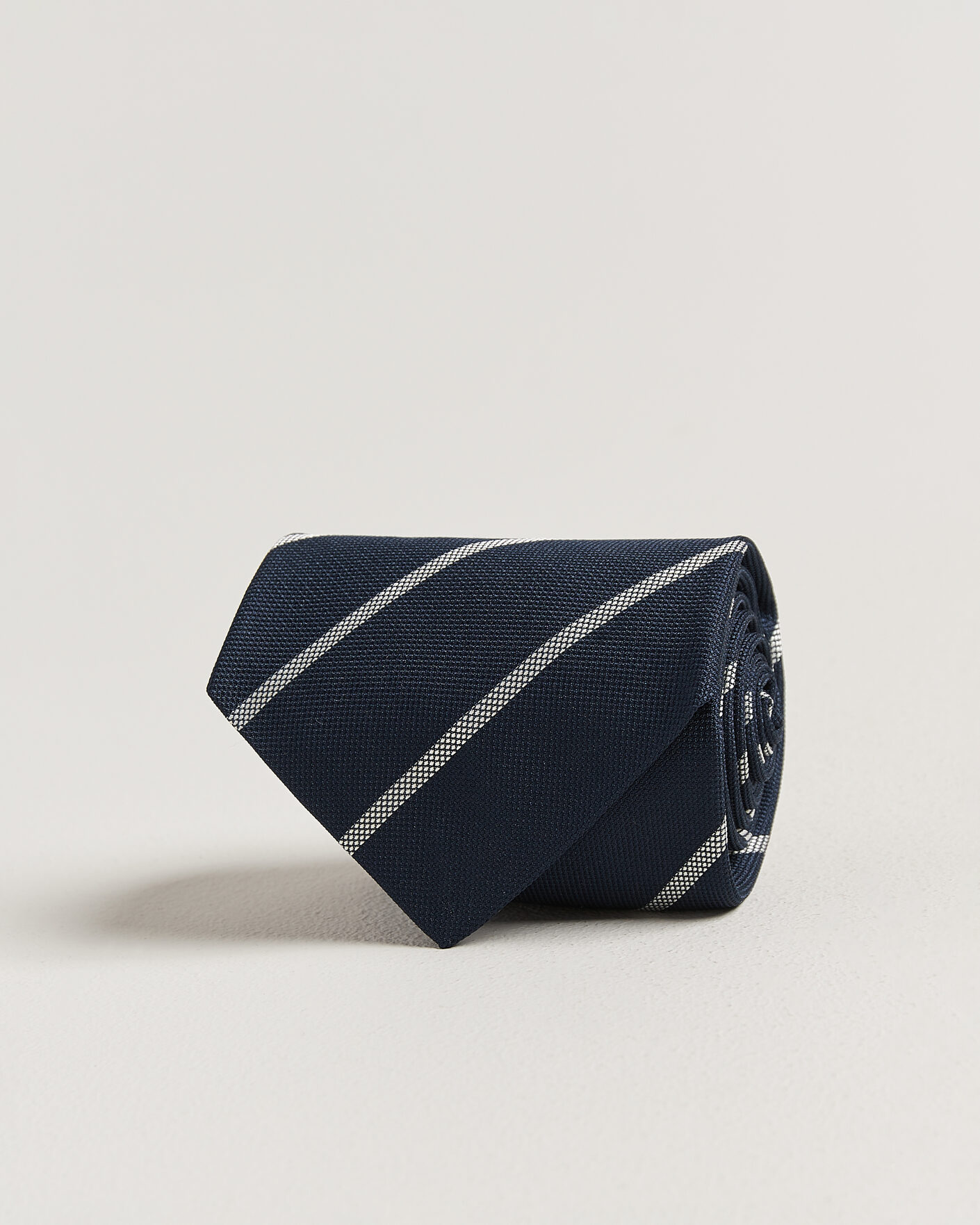 Hombres | Corbatas | Ralph Lauren Purple Label | Regimental Stripe Silk Tie Navy/Silver
