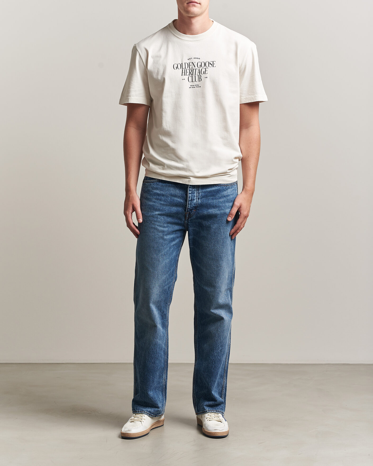Hombres | Camisetas | Golden Goose | Journey Print T-Shirt Heritage White