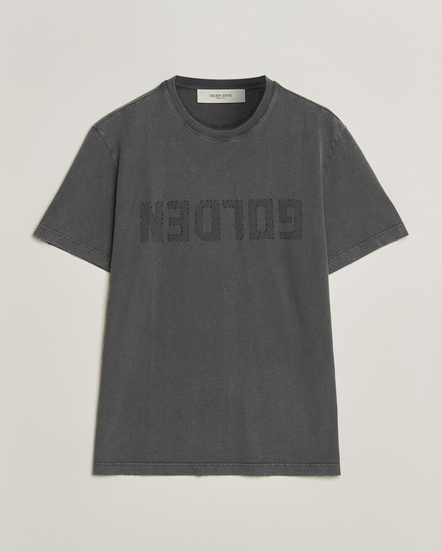 Hombres | Camisetas | Golden Goose | Distressed Cotton T-Shirt Anthracite