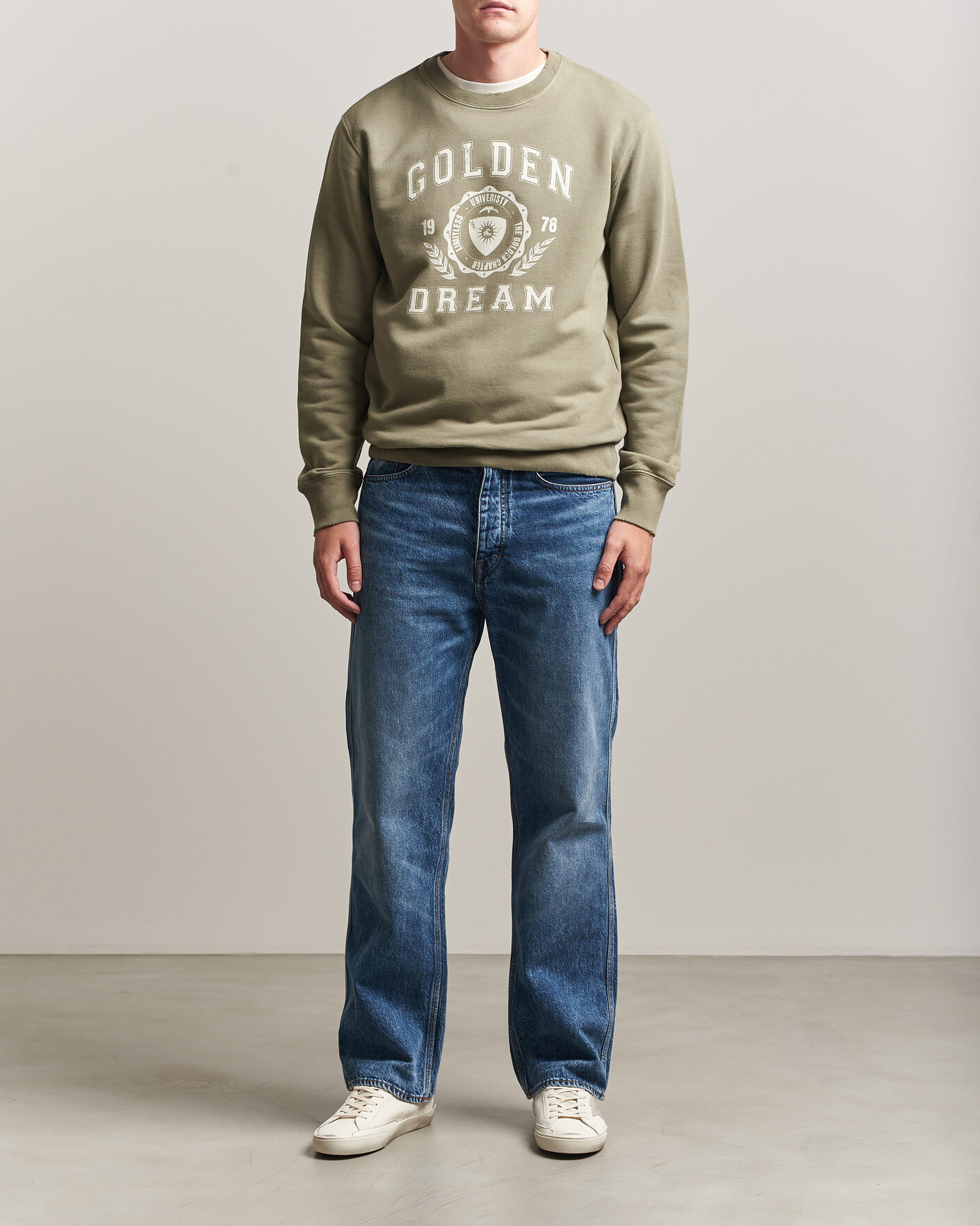 Hombres | Jerséis y prendas de punto | Golden Goose | Garment Dyed Sweatshirt Vintage Kalamata