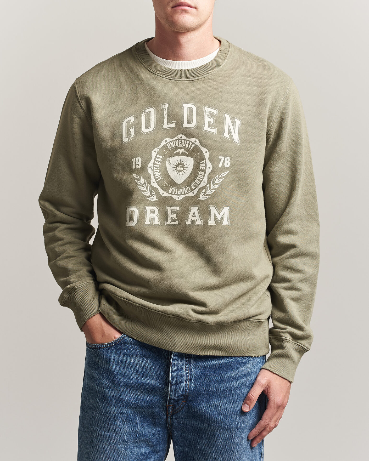 Hombres | Jerséis y prendas de punto | Golden Goose | Garment Dyed Sweatshirt Vintage Kalamata