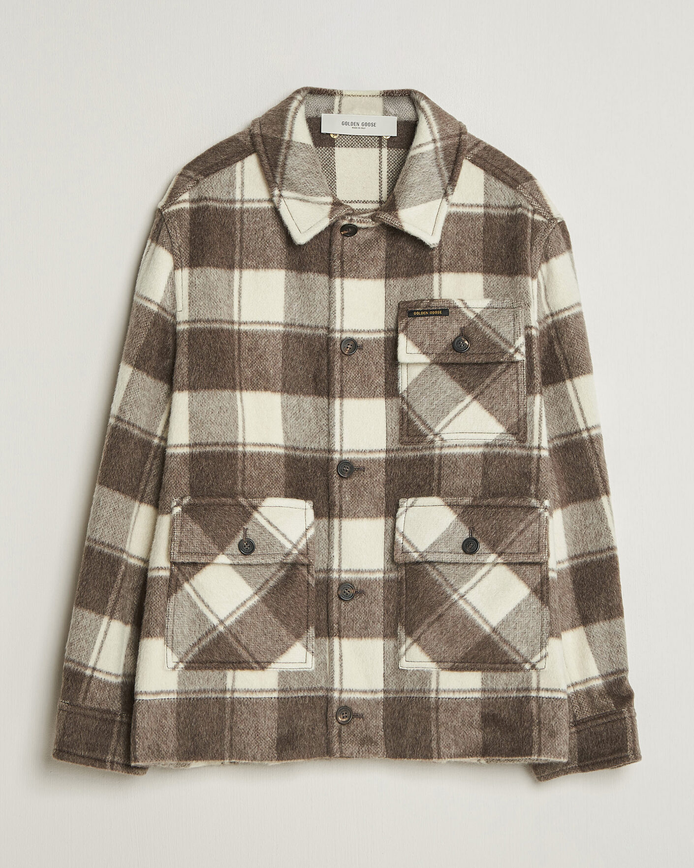 Hombres | Abrigos y chaquetas | Golden Goose | Wool/Mohair Work Jacket Brown/White