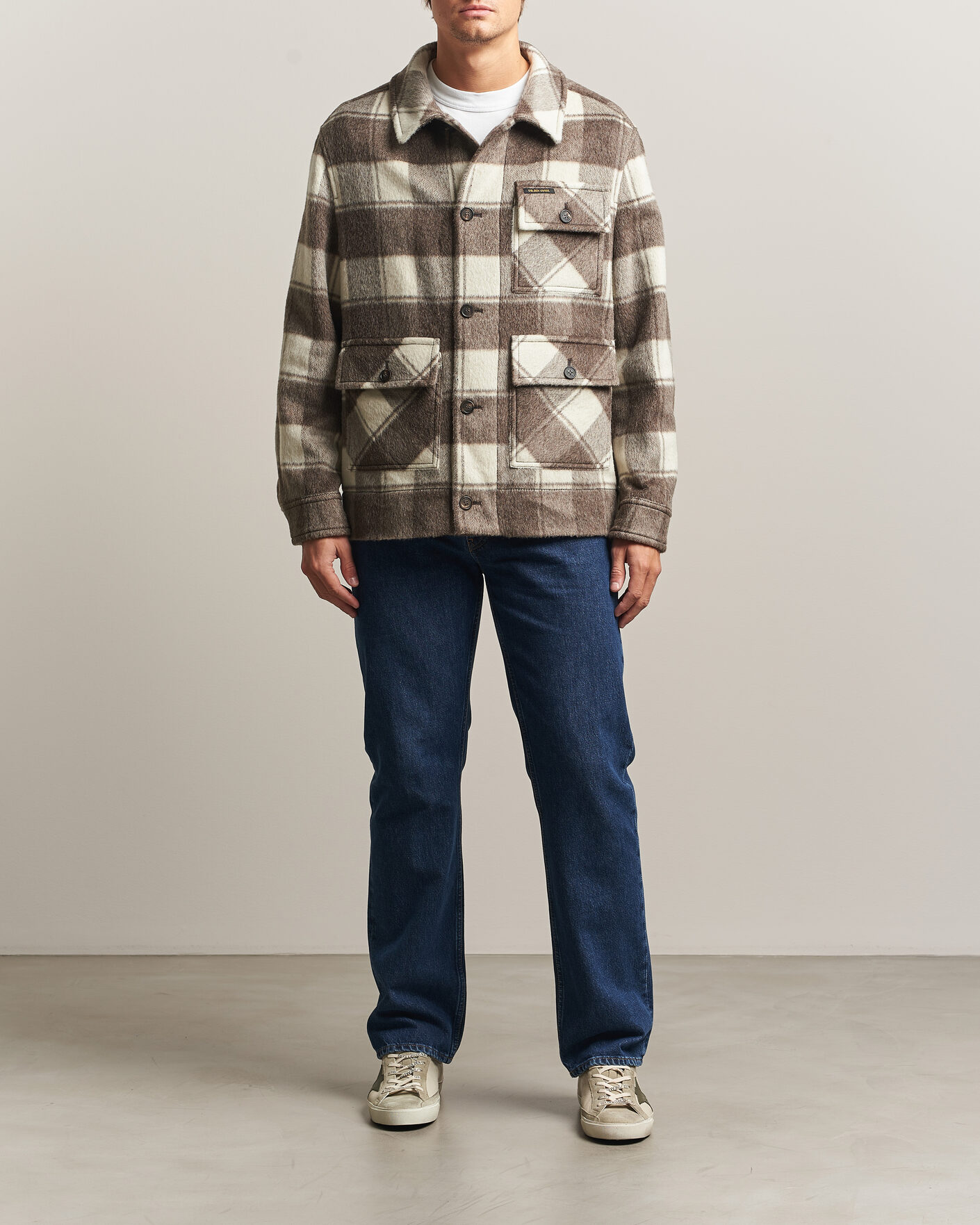 Hombres | Abrigos y chaquetas | Golden Goose | Wool/Mohair Work Jacket Brown/White