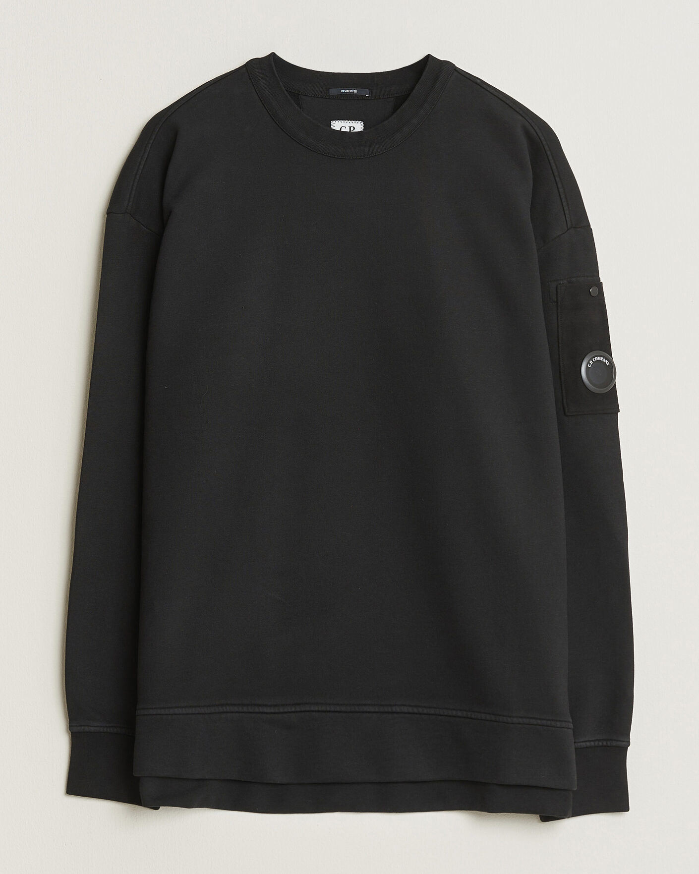 Hombres | Jerséis y prendas de punto | C.P. Company | Brushed Emerized Fleece Lens Sweatshirt Black