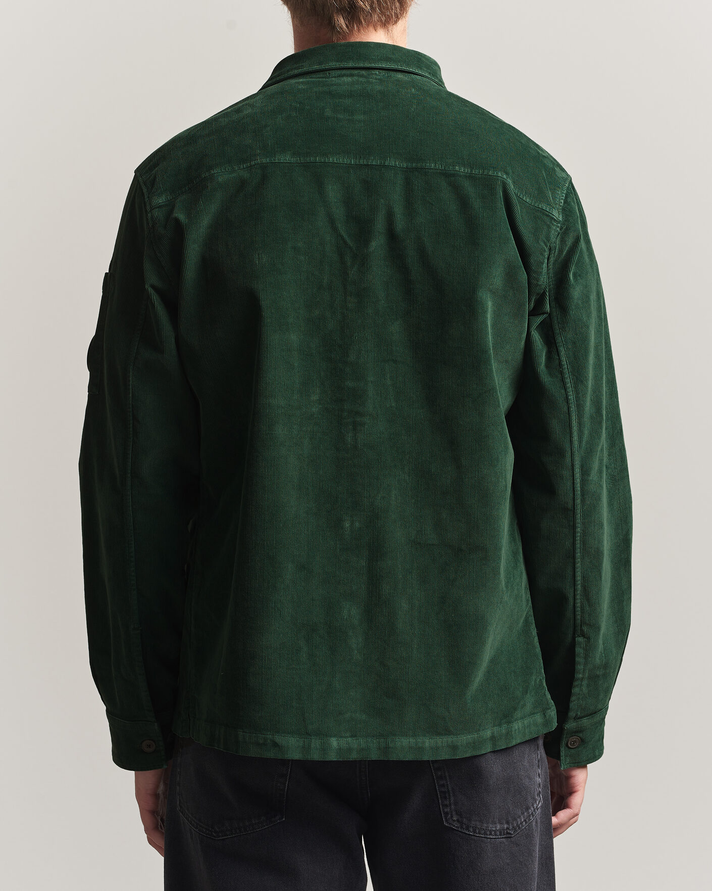 Hombres | Camisas | C.P. Company | Corduroy Lens Overshirt Emerald Green