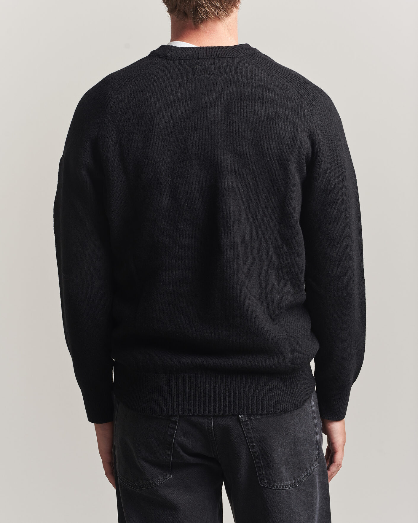 Hombres | Jerséis y prendas de punto | C.P. Company | Knitted Lambswool Crew Neck Black