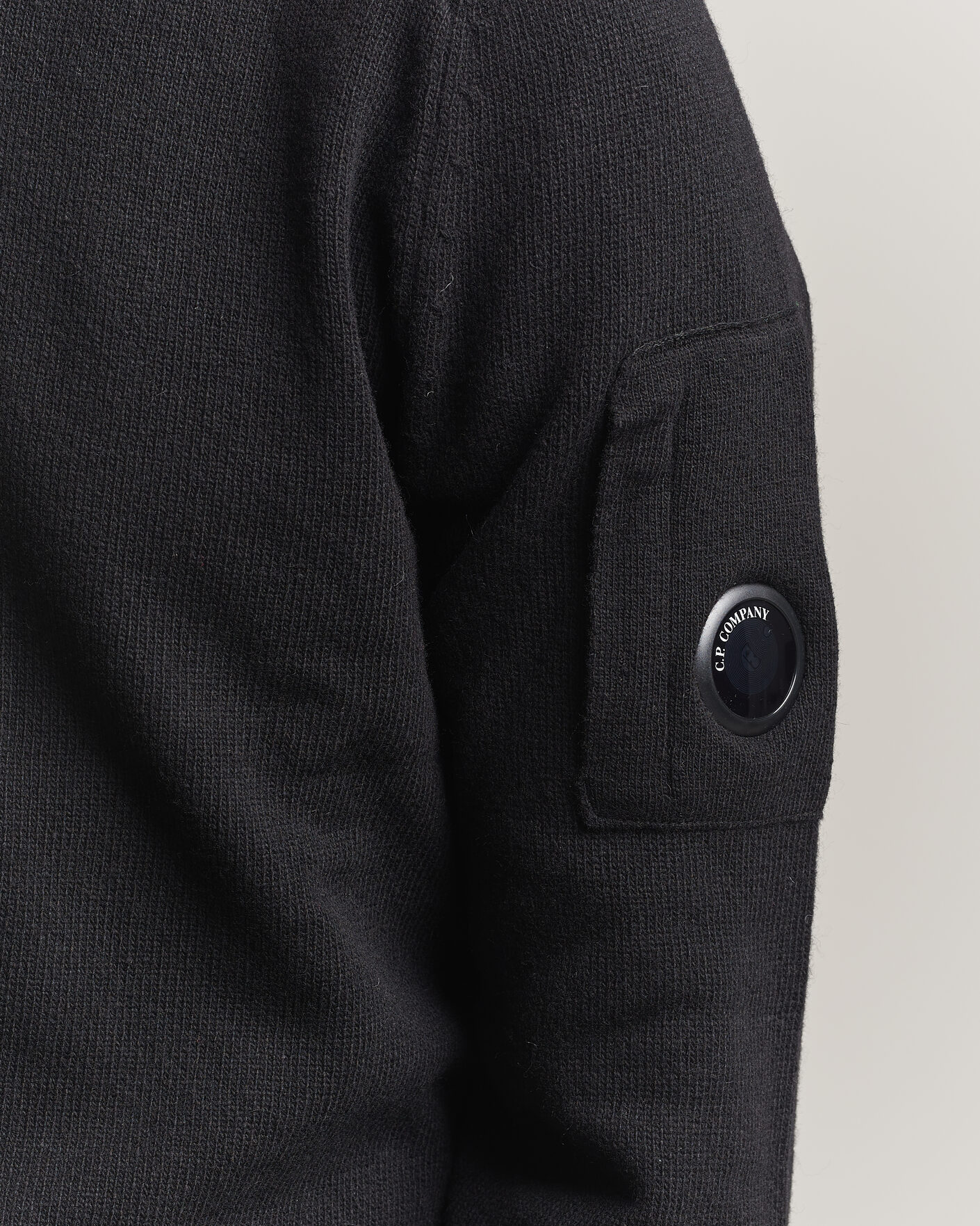 Hombres | Jerséis y prendas de punto | C.P. Company | Knitted Lambswool Crew Neck Black