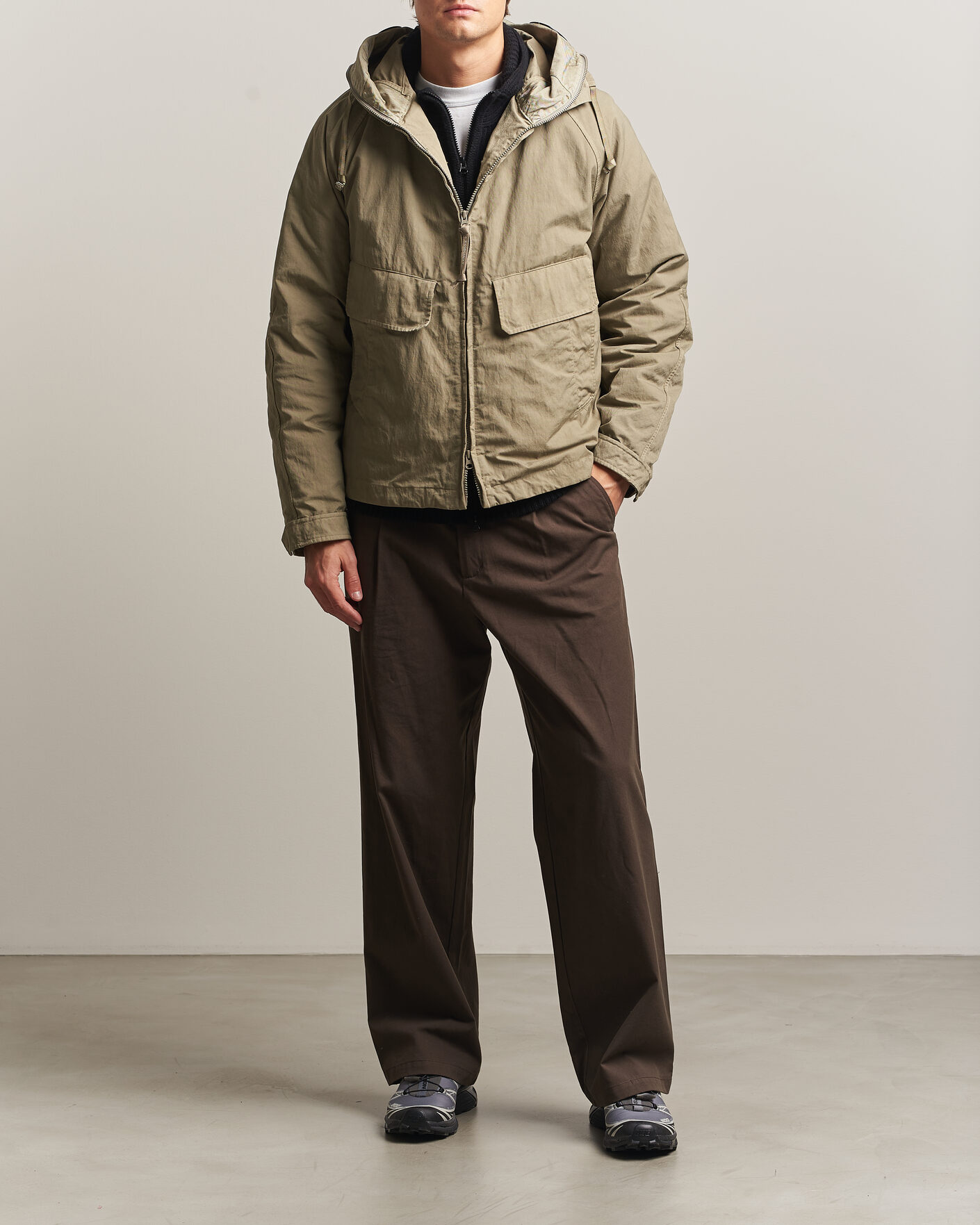 Hombres | Abrigos y chaquetas | C.P. Company | Heavy Nylon Twill Down Padded Jacket Light Grey