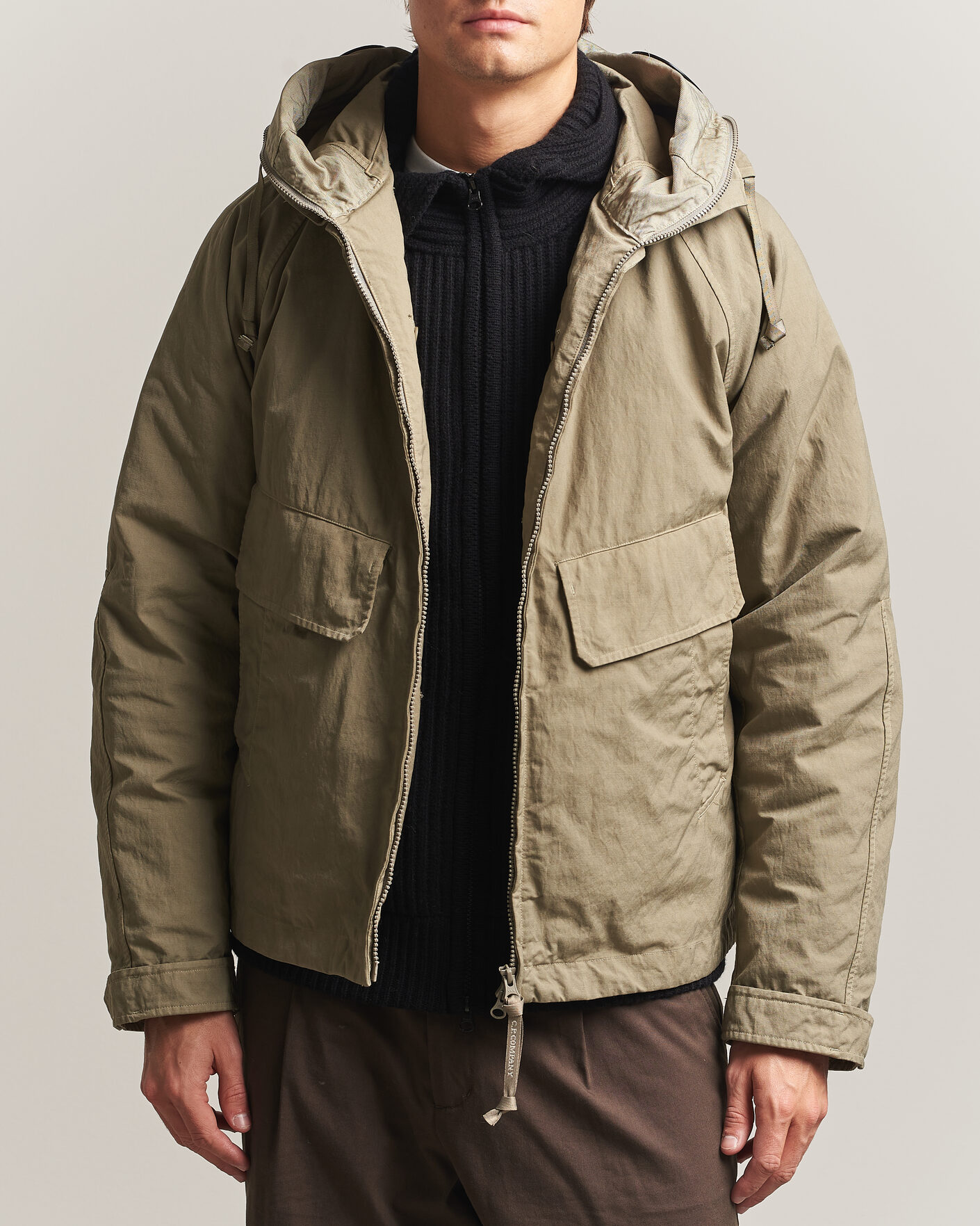 Hombres | Abrigos y chaquetas | C.P. Company | Heavy Nylon Twill Down Padded Jacket Light Grey