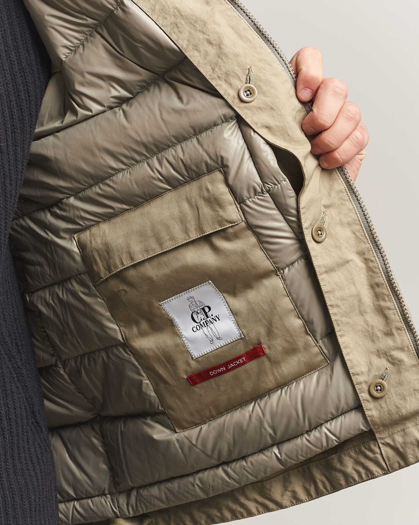 Hombres | Abrigos y chaquetas | C.P. Company | Heavy Nylon Twill Down Padded Jacket Light Grey