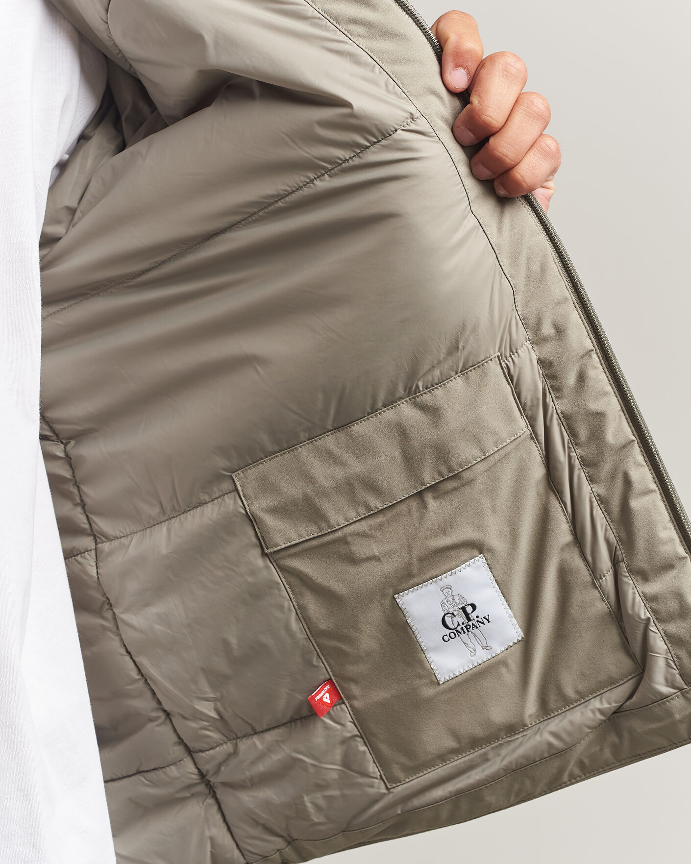 Hombres | Abrigos y chaquetas | C.P. Company | Pro-Tek Lightweight Padded Hood Jacket Light Grey