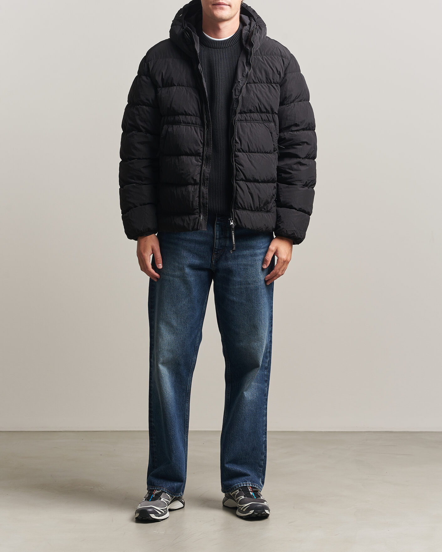 Hombres | Abrigos y chaquetas | C.P. Company | Chrome-R Goggle Down Jacket Black