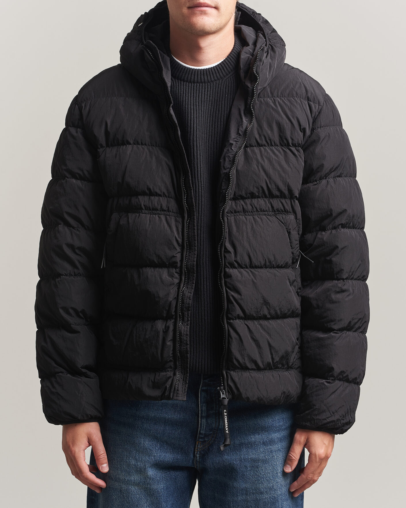 Hombres | Abrigos y chaquetas | C.P. Company | Chrome-R Goggle Down Jacket Black