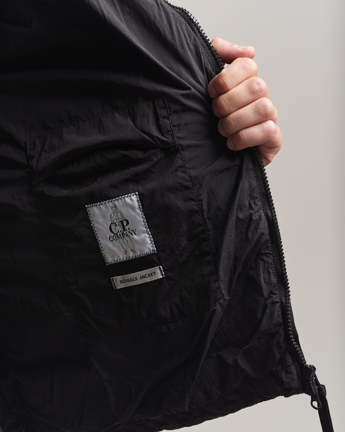 Hombres | Abrigos y chaquetas | C.P. Company | Chrome-R Goggle Down Jacket Black