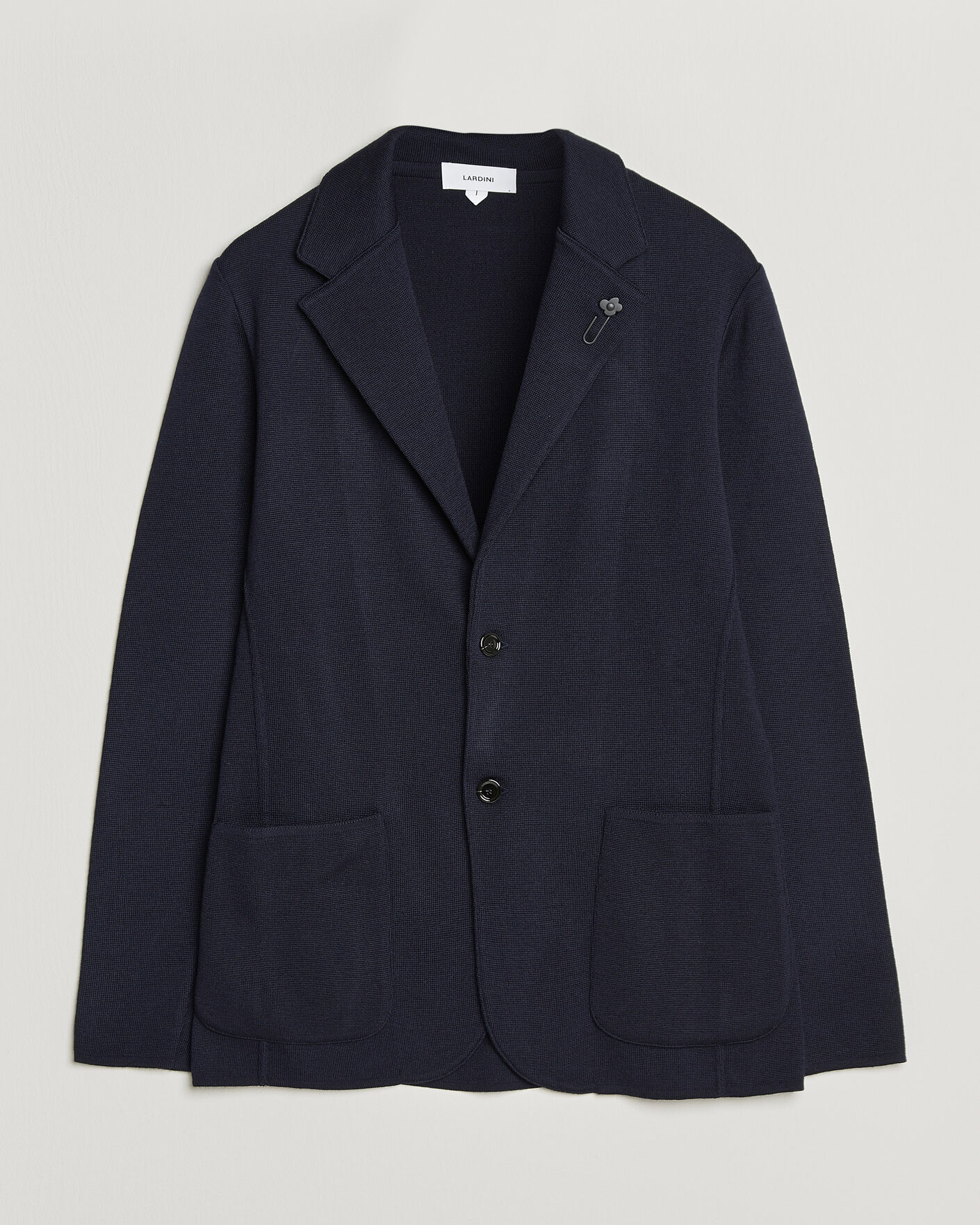 Hombres | Blazers | Lardini | Knitted Wool Blazer Navy