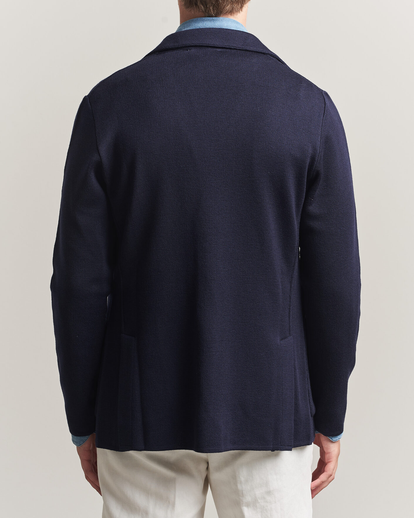 Hombres | Blazers | Lardini | Knitted Wool Blazer Navy