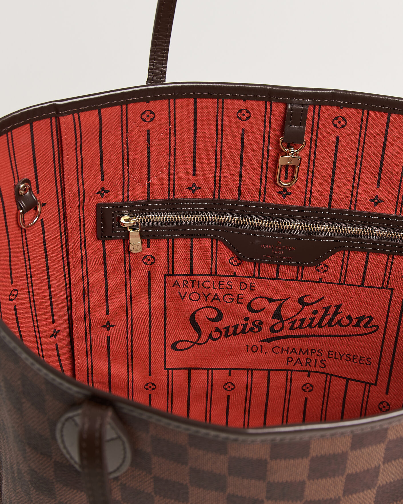 Hombres | Pre-Owned & Vintage Bags | Louis Vuitton Pre-Owned | Neverfull MM Damier Ebene