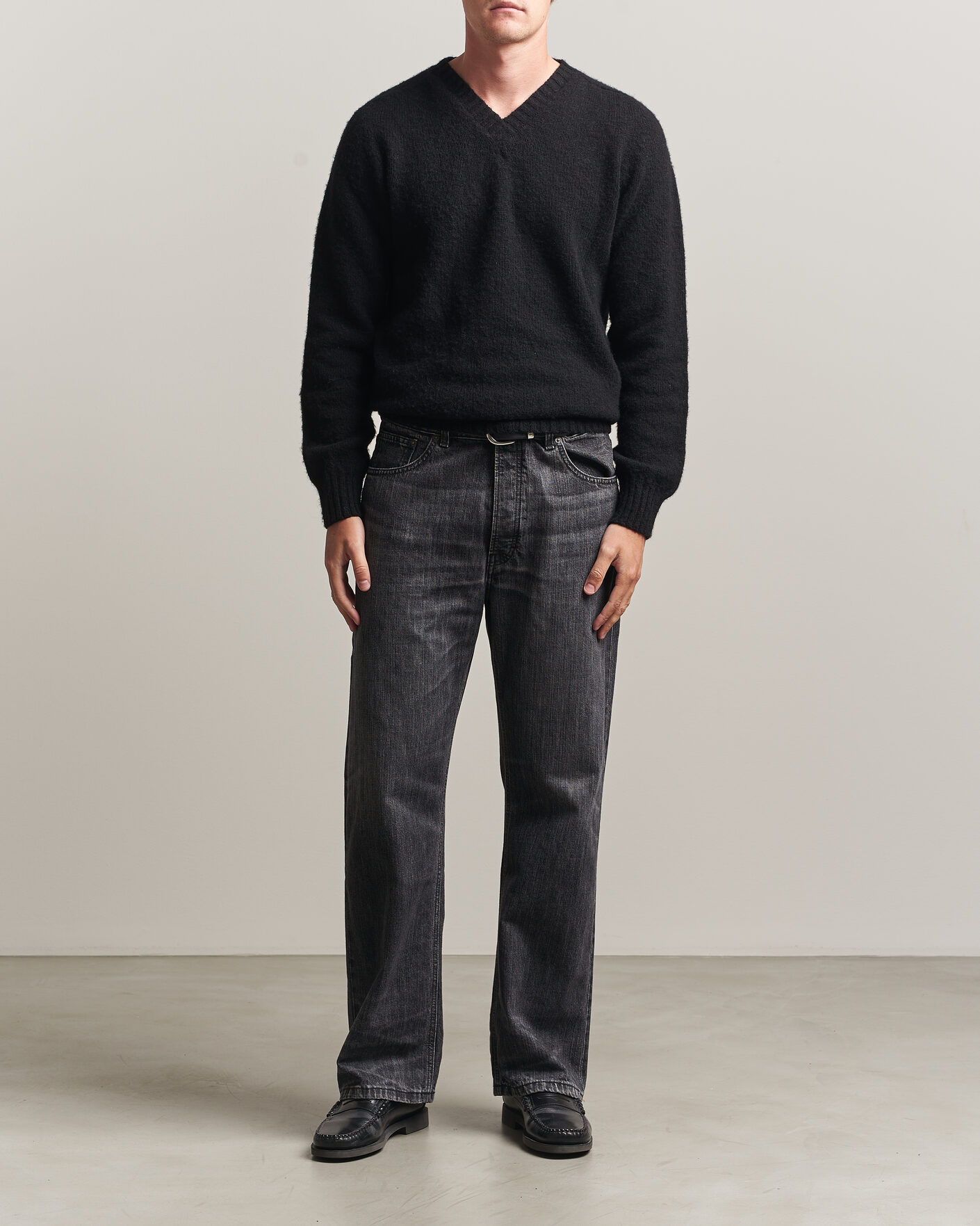 Hombres | Pantalones | Jeanerica | VM009 Vega Jeans Black Righe