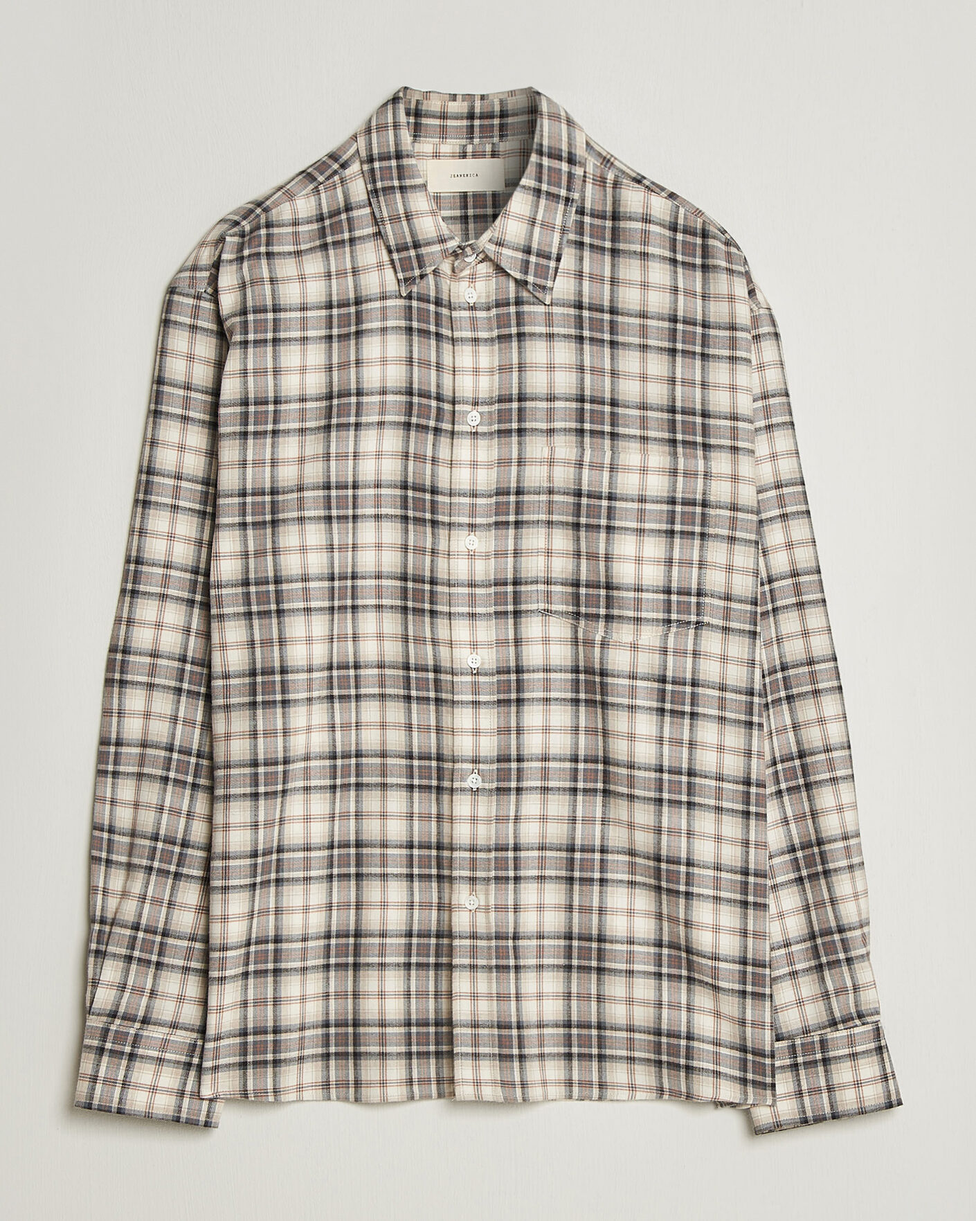 Hombres | Camisas | Jeanerica | Byron Checked Flannel Shirt Brown