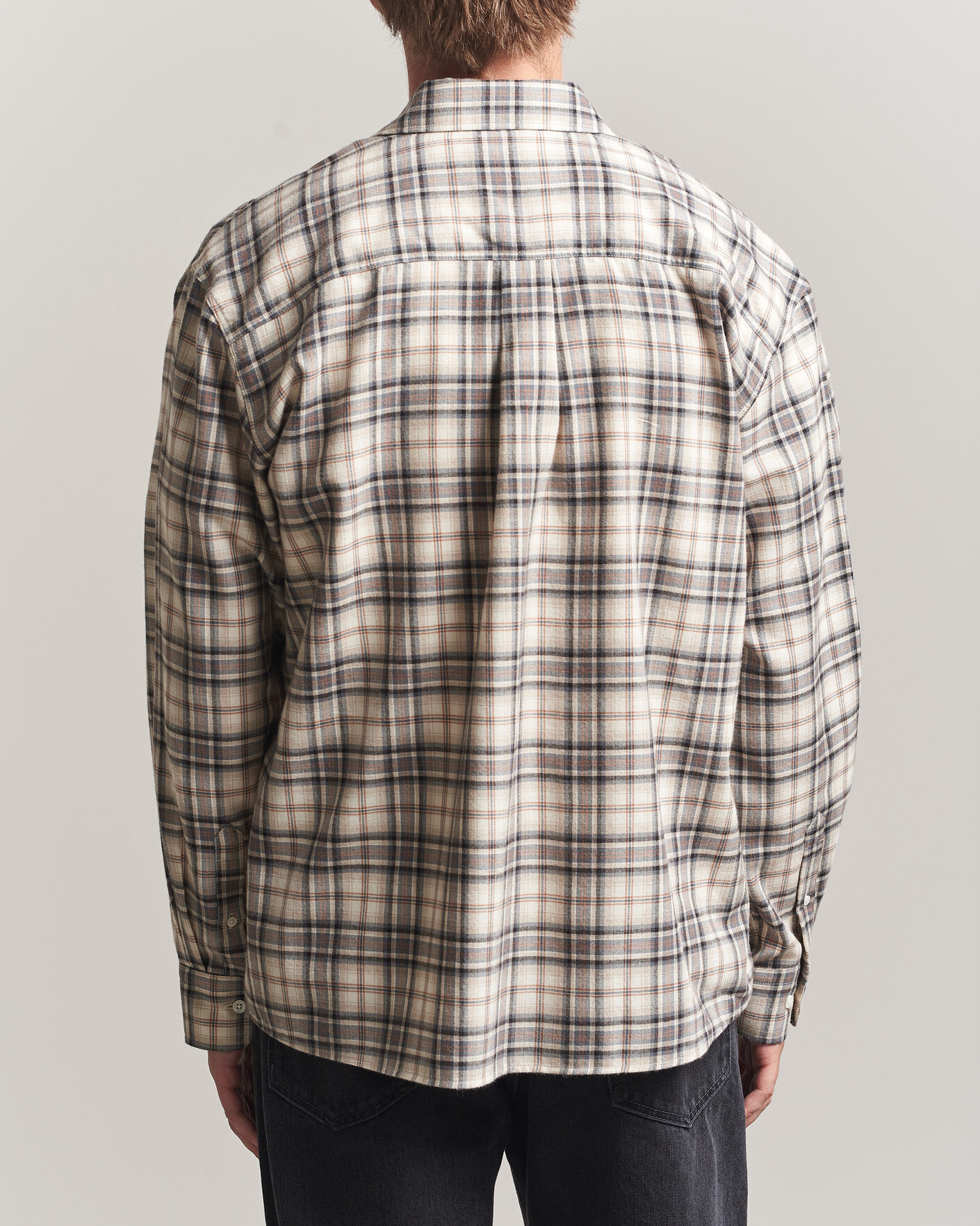Hombres | Camisas | Jeanerica | Byron Checked Flannel Shirt Brown