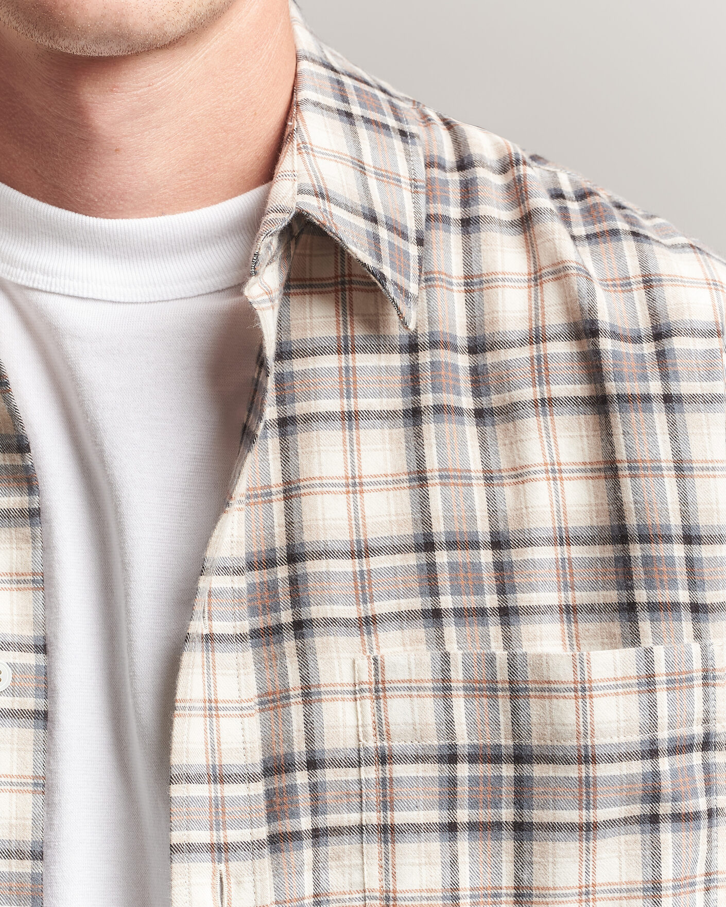 Hombres | Camisas | Jeanerica | Byron Checked Flannel Shirt Brown