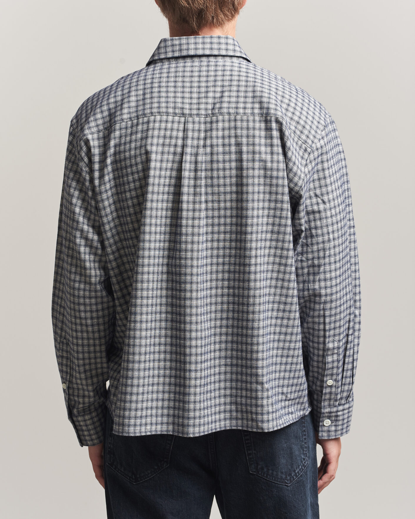 Hombres | Camisas | Jeanerica | Juan Checked Flannel Shirt Blue