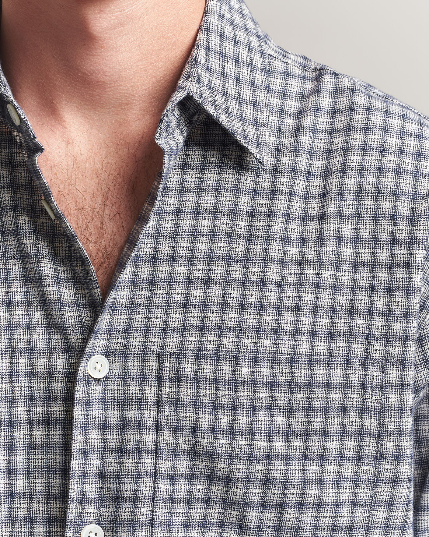 Hombres | Camisas | Jeanerica | Juan Checked Flannel Shirt Blue