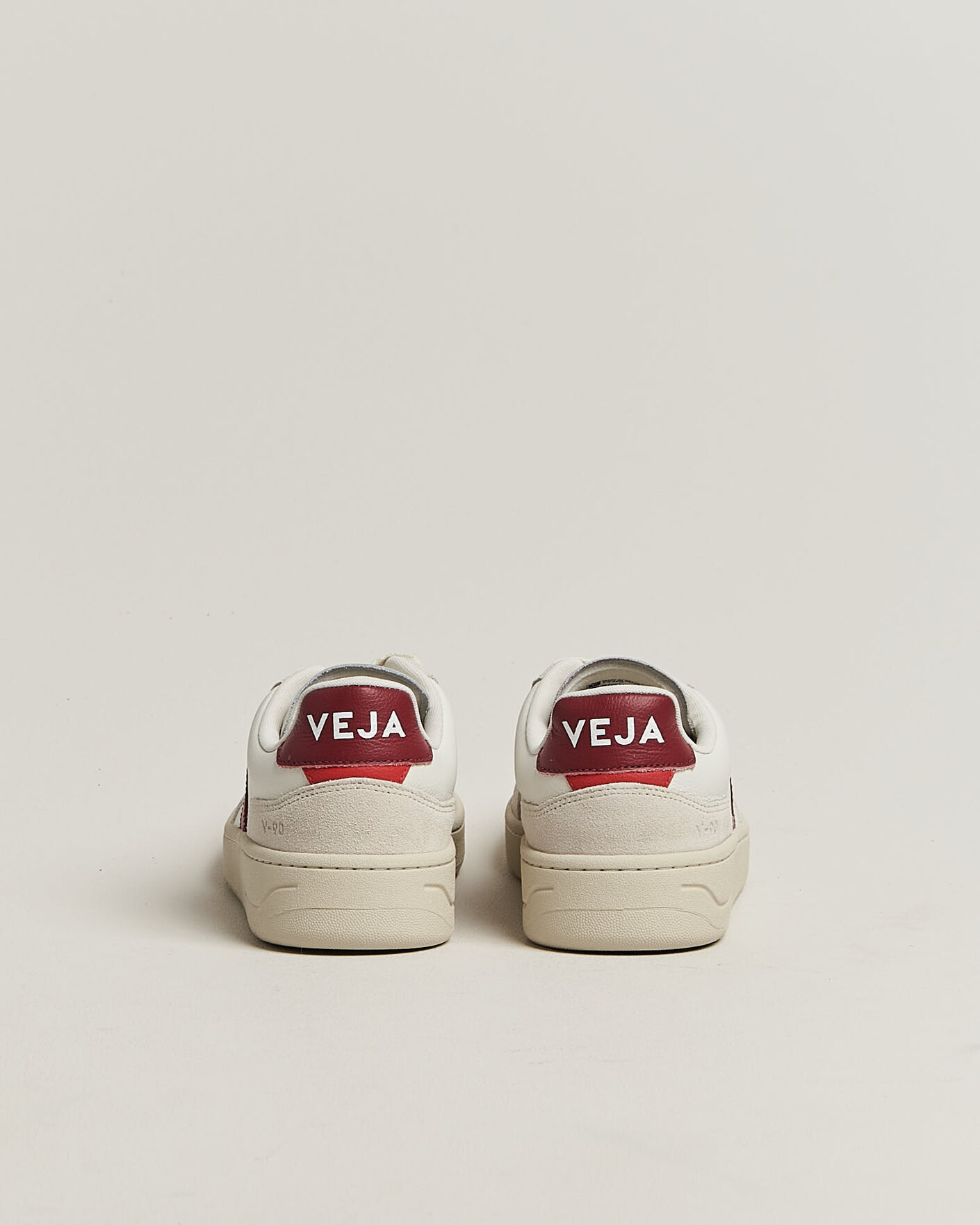 Hombres | Zapatillas | Veja | V-90 Sneaker White/Marsala Natural