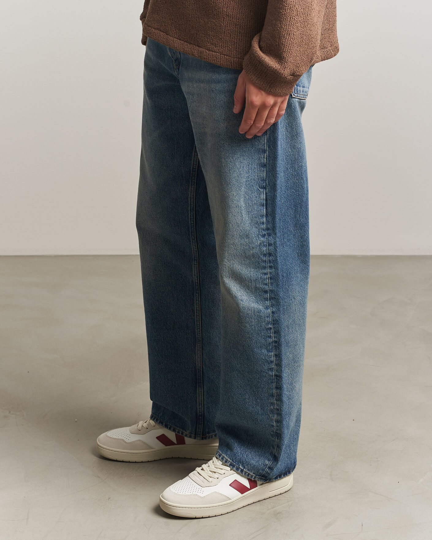 Hombres | Zapatillas | Veja | V-90 Sneaker White/Marsala Natural