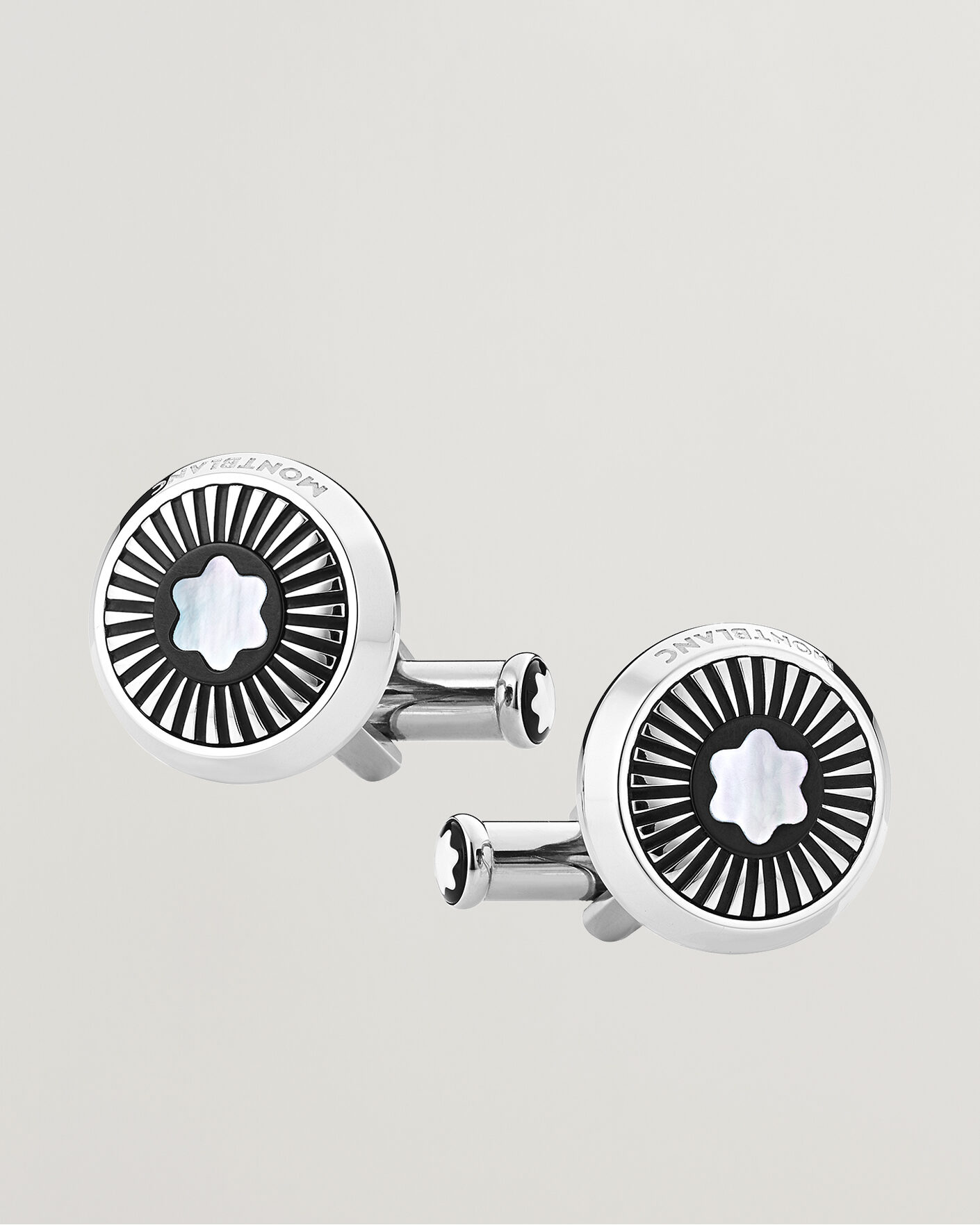 Hombres | Gemelos | Montblanc | Ray Pattern Mother-of-Pearl Snowcap Cufflinks
