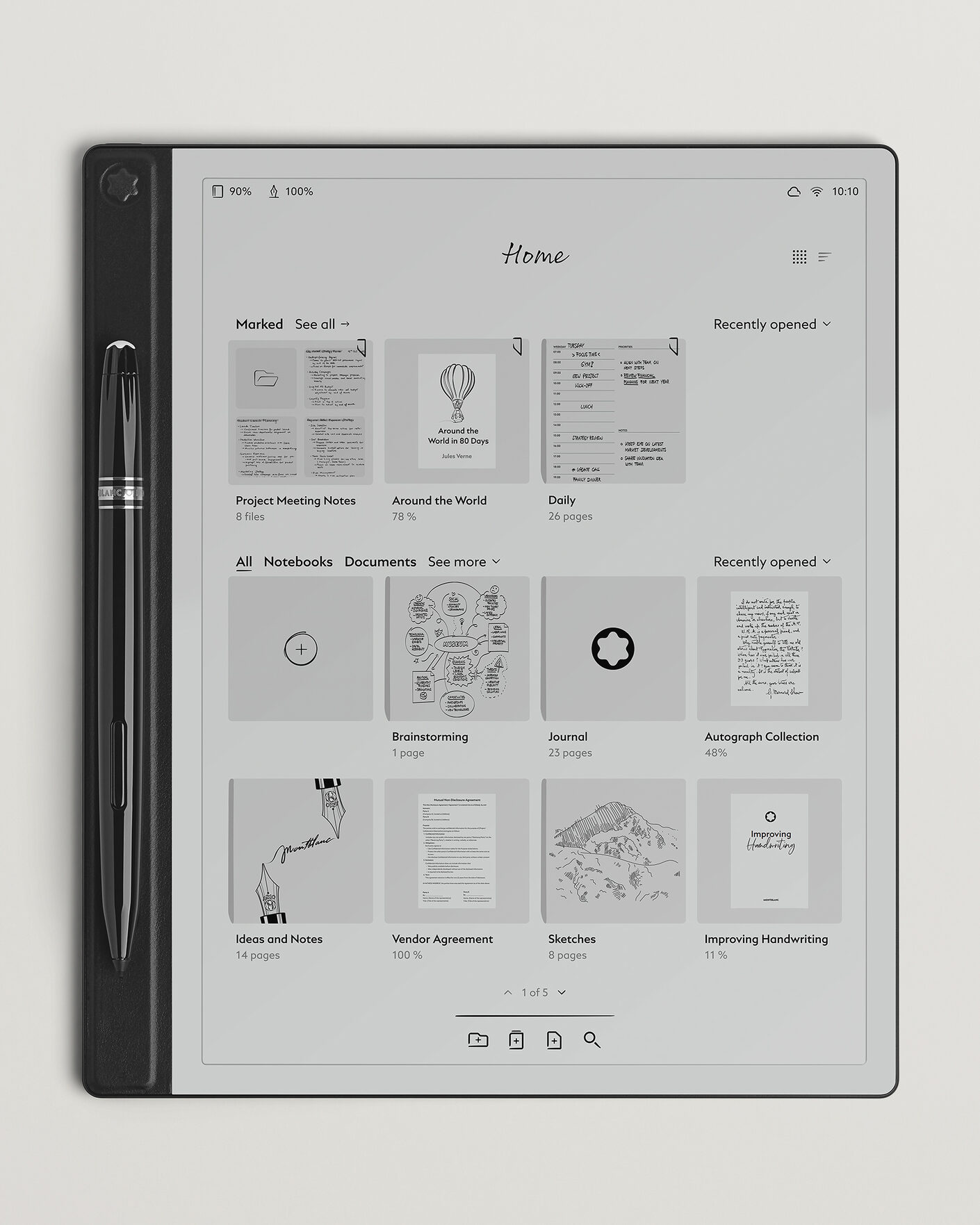 Hombres | Cuadernos | Montblanc | Digital Paper Mystery Black 