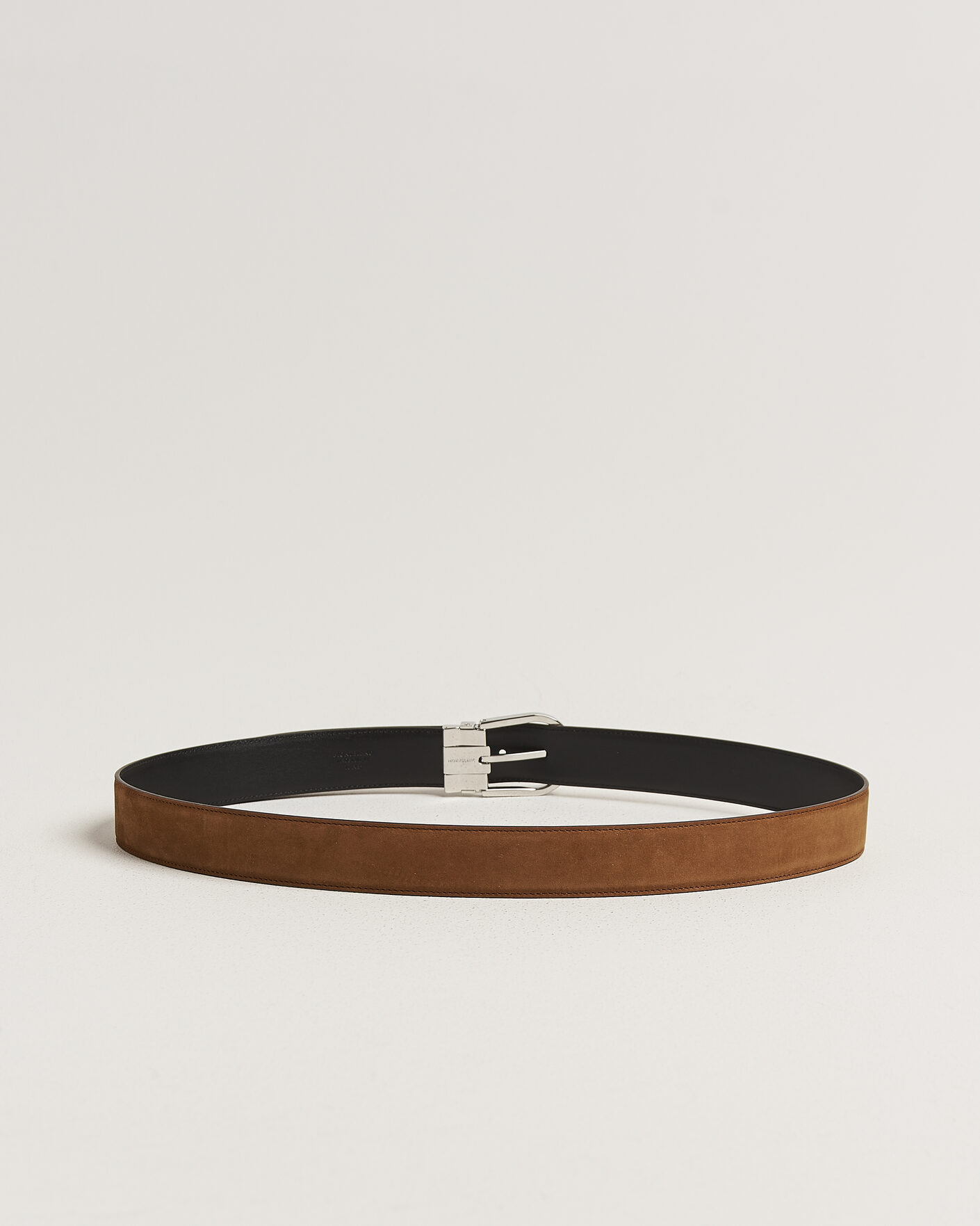 Hombres | Cinturones | Montblanc | 35mm Reversible Suede/Calf Horseshoe Belt Brown/Black