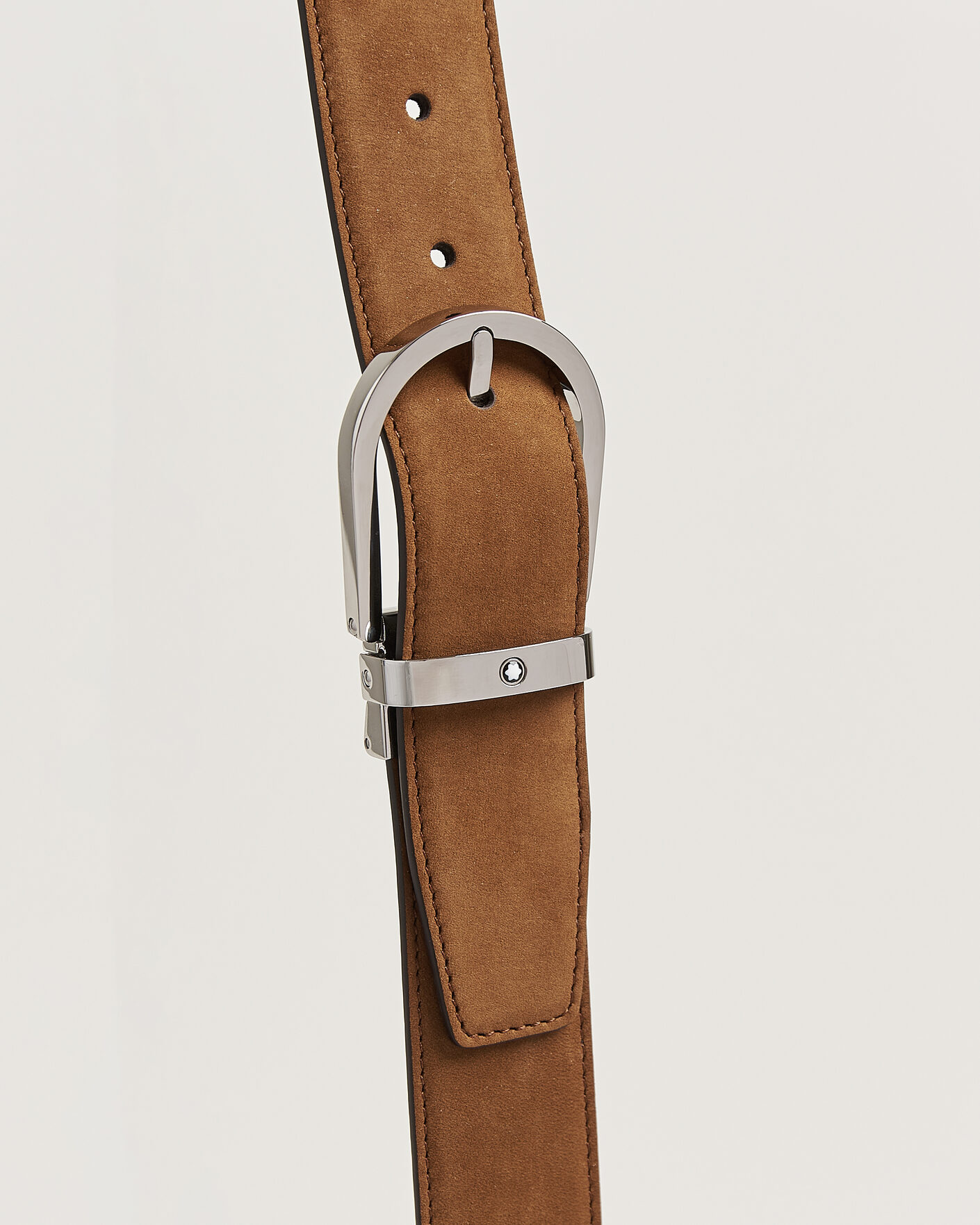 Hombres | Cinturones | Montblanc | 35mm Reversible Suede/Calf Horseshoe Belt Brown/Black
